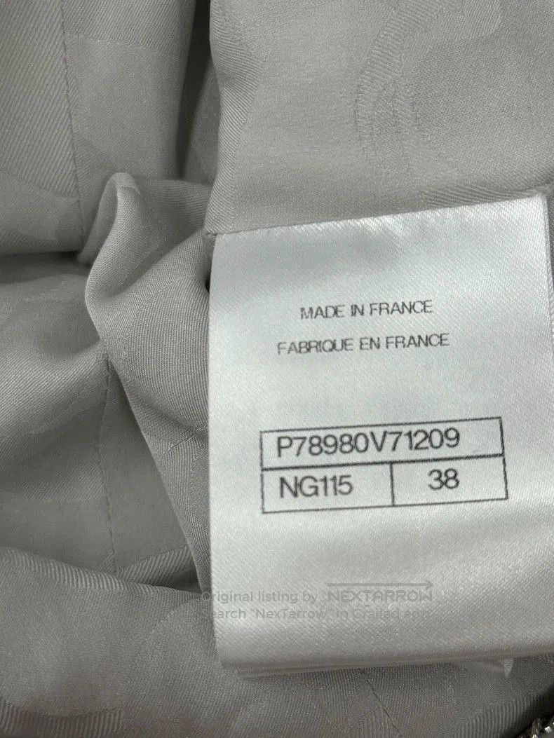 Chanel Chanel White Blue Pearl Sequin Jacket. Size US M / EU 48-50 / 2 - 5 Thumbnail