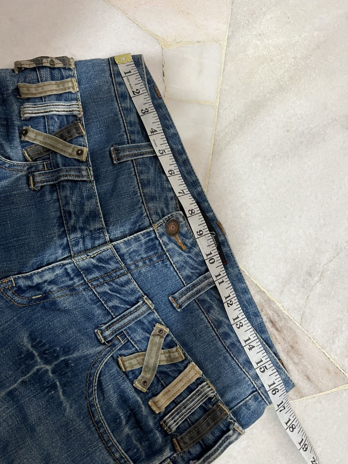 Japanese Brand DOUBLE WAIST DOMINATE HANDCRAFTED JEANS Size US 32 / EU 48 - 3 Thumbnail