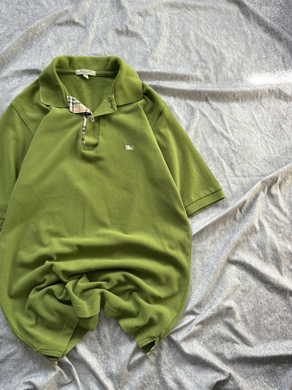 Burberry Burberry London Pique Polo Golf Shirt Short Sleeve Green Size US XS / EU 42 / 0 - 2 Thumbnail