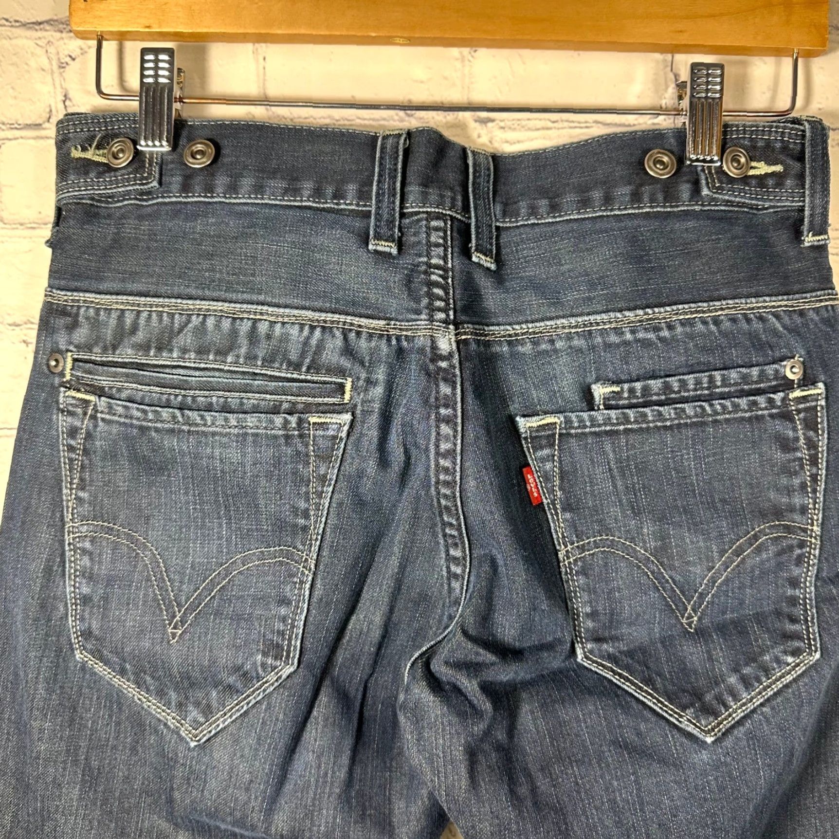 Levi's Levi's 511 Mens Dark Wash Denim Jeans Adjustable Waist Indigo 31x30 Straight Regular Jeans Mens Color Blue 90s? Size US 31 - 4 Thumbnail