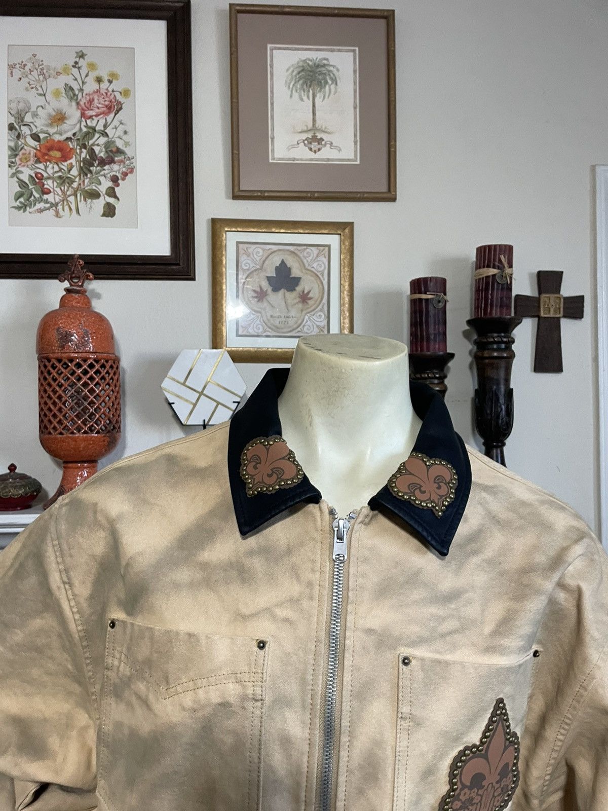 Other DaperDashery Fleur De Lis Denim Workwear jacket Size US XXL / EU 58 / 5 - 8 Thumbnail