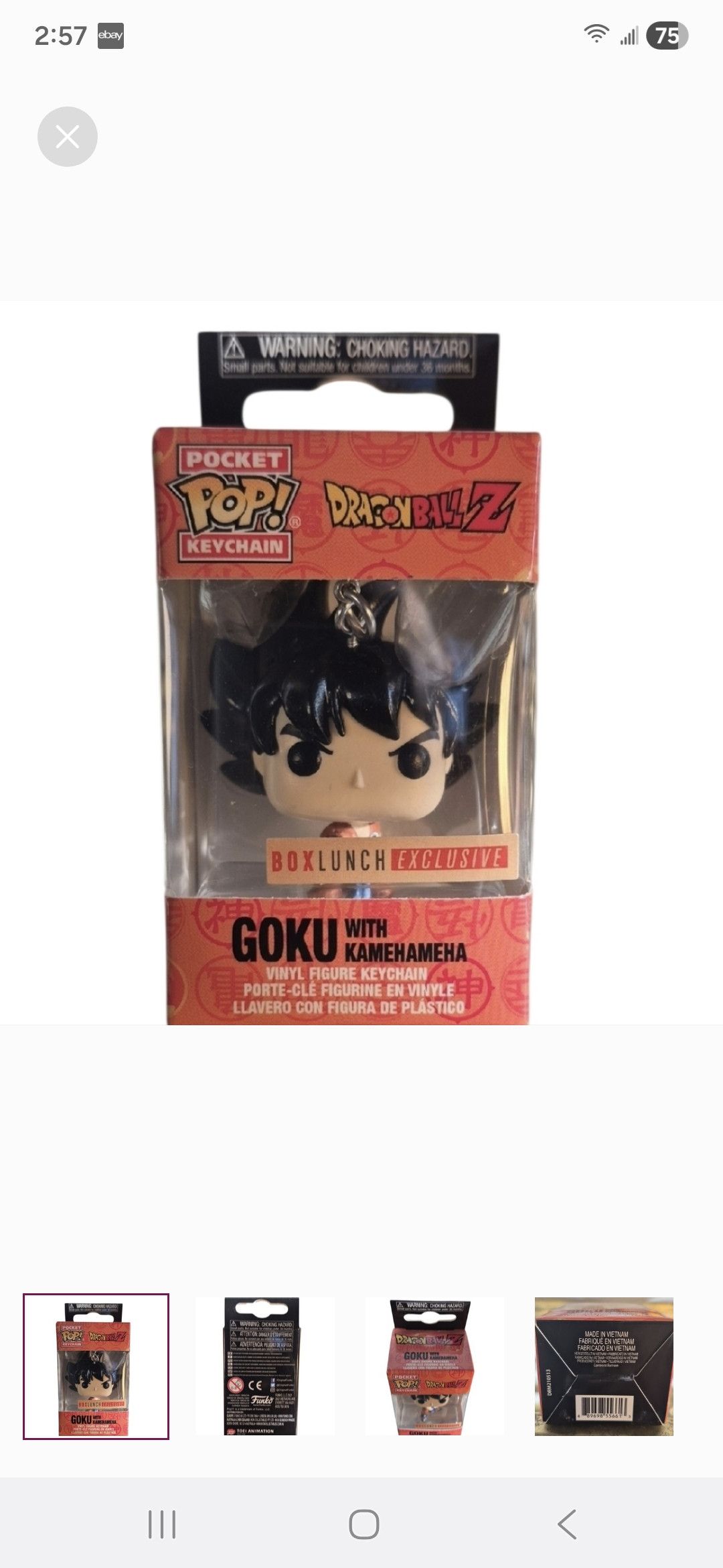 Other Funko × Dragon Ball Z Goku Pocket POP Keychain Size ONE SIZE - 1 Thumbnail