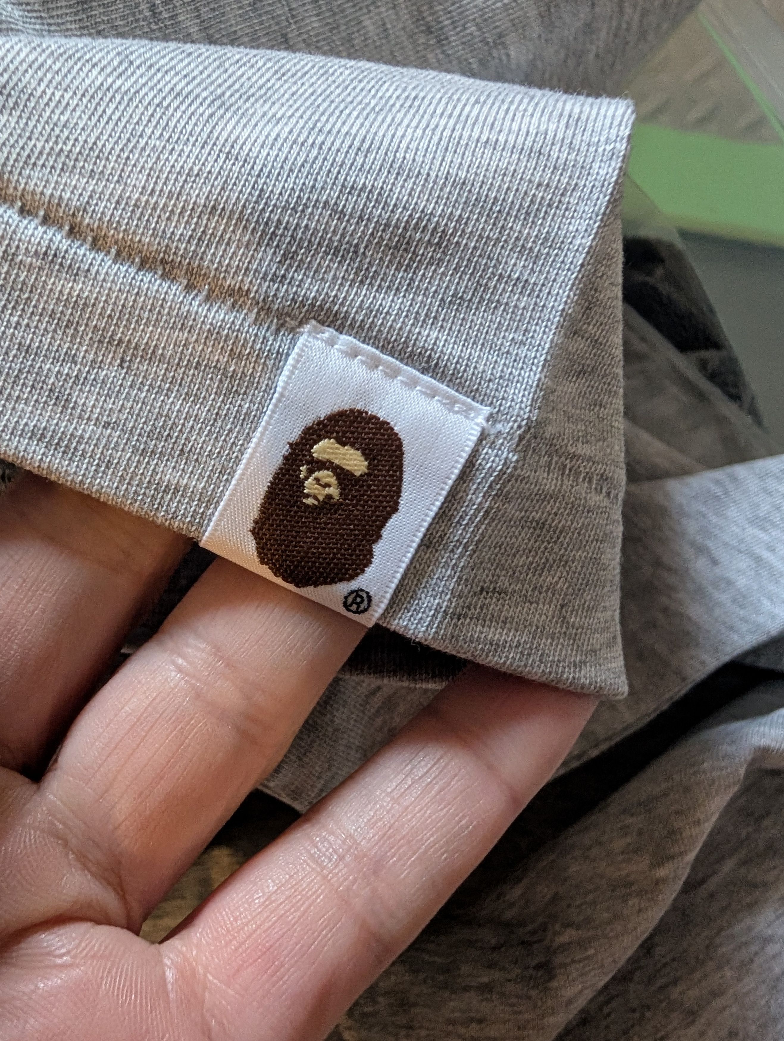 Bape *New with Tags* BAPE Ape Head Logo Heather Gray Tee Size US L / EU 52-54 / 3 - 5 Thumbnail