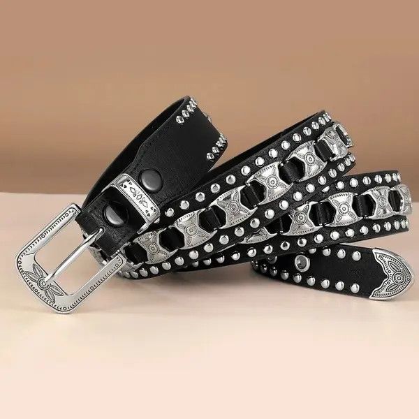 Other punk rock belt geometry pattern fashion Size ONE SIZE - 3 Thumbnail