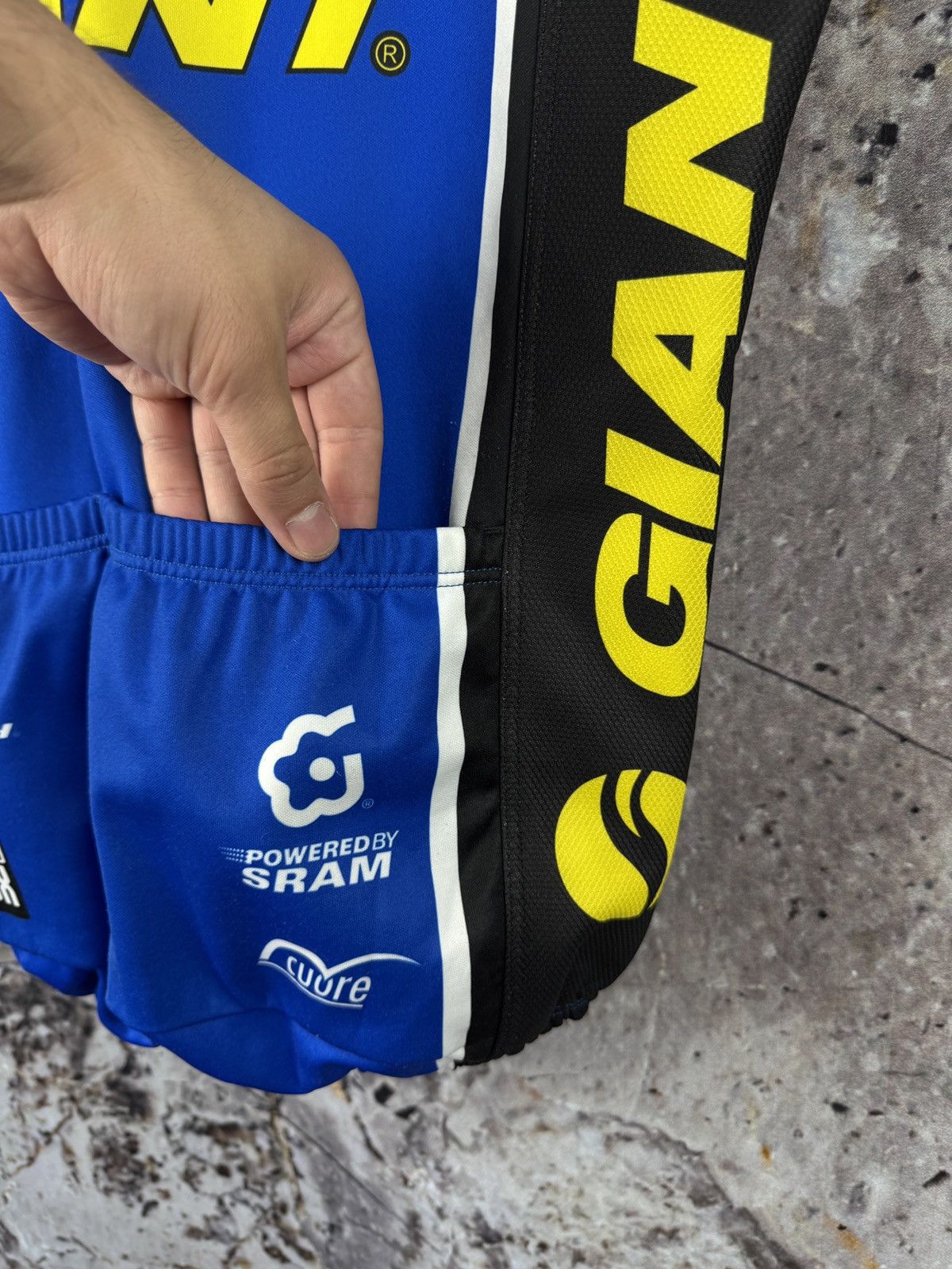 Giant Vintage Giant Cycling Jersey Vest Blue/Yellow SRAM Size US L / EU 52-54 / 3 - 16 Thumbnail