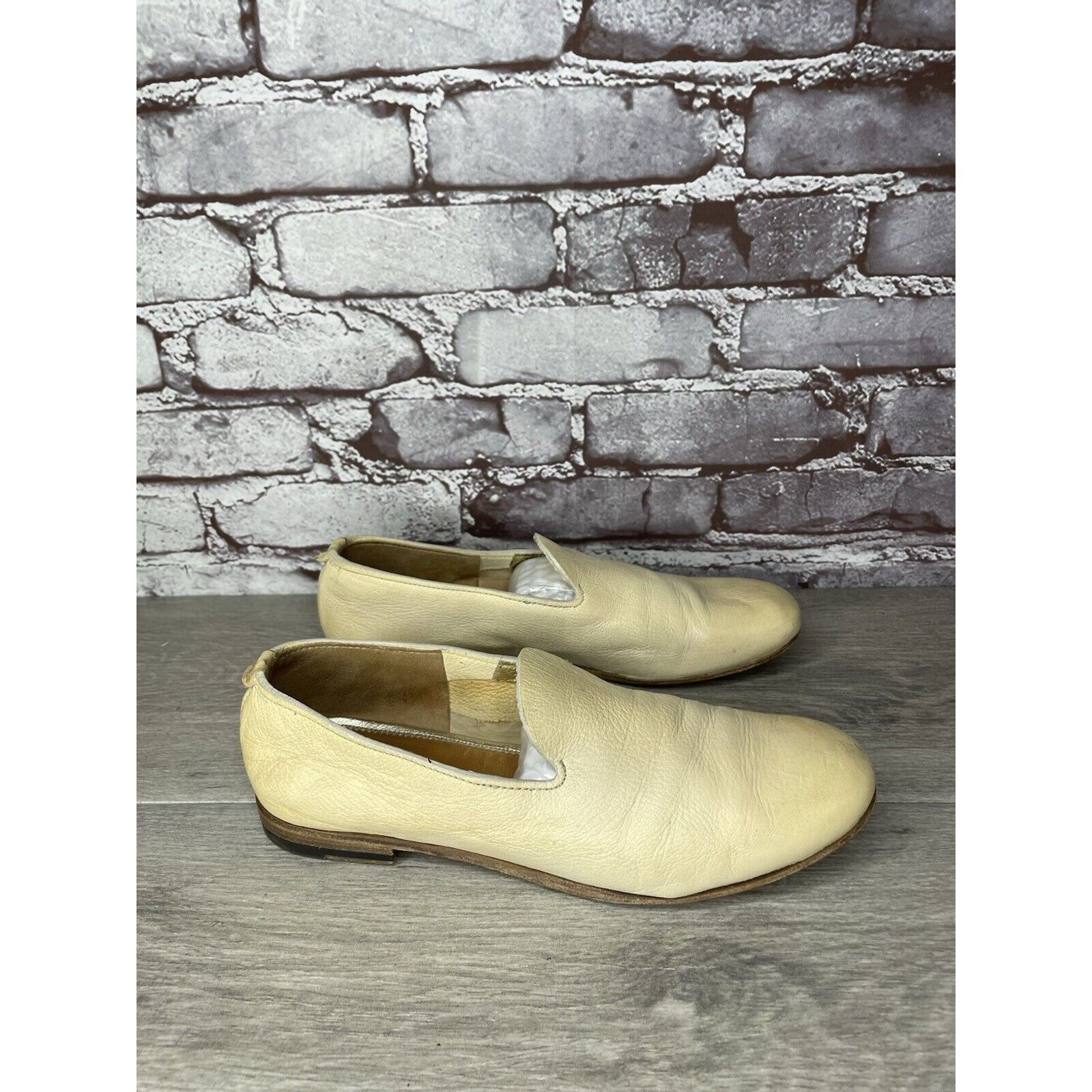 Silvano Sassetti Silvano Sassetti Beige Leather Slip On Loafers Flats Shoes W Size US 8 / IT 38 - 14 Thumbnail