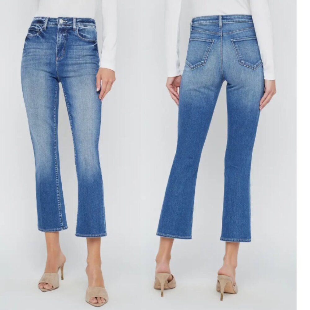 L'AGENCE NWT New $285 L'AGENCE Mira Crop Bootcut Jeans In Hampton Si Size 30" / US 8 / IT 44 - 1 Thumbnail