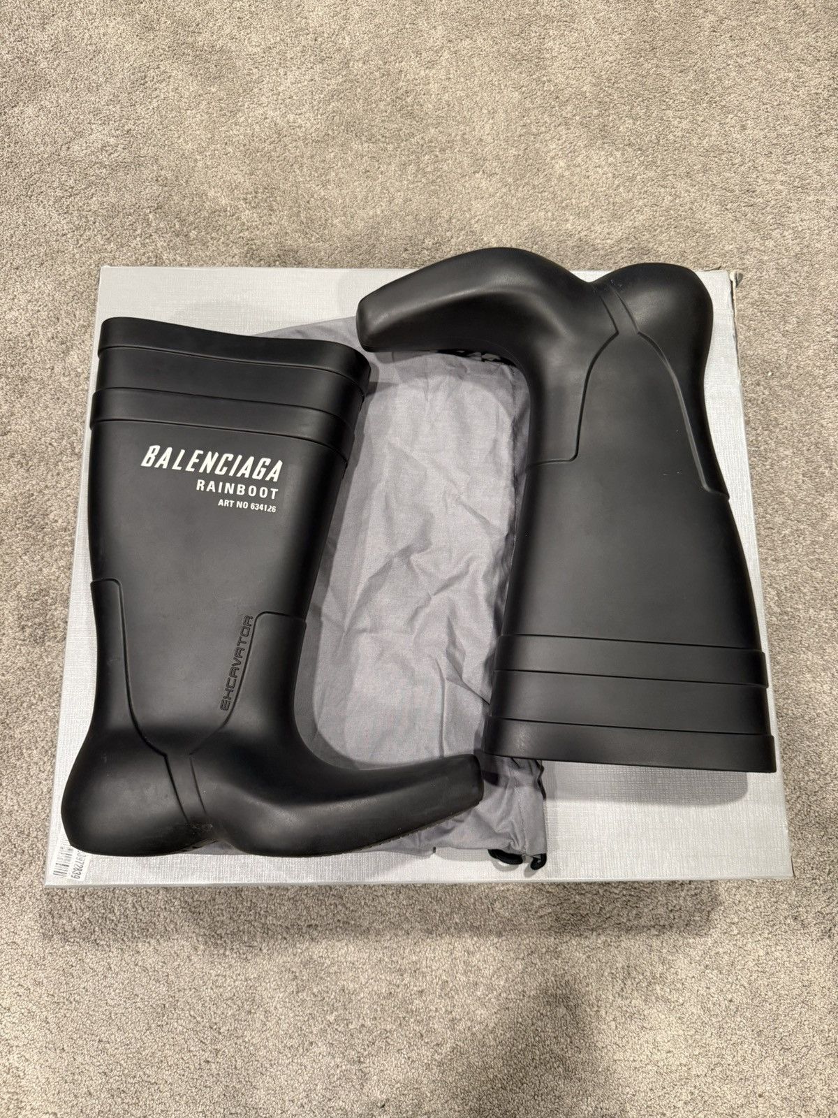 靴 Balenciaga Excavator 41 black-rubber-balenciaga-boots-