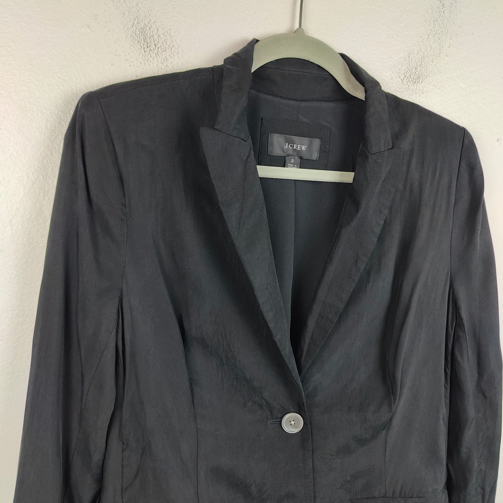 J.Crew J Crew Limited-Edition Drapey Long Parke Blazer Womens 2 Size XS / US 0-2 / IT 36-38 - 2 Thumbnail