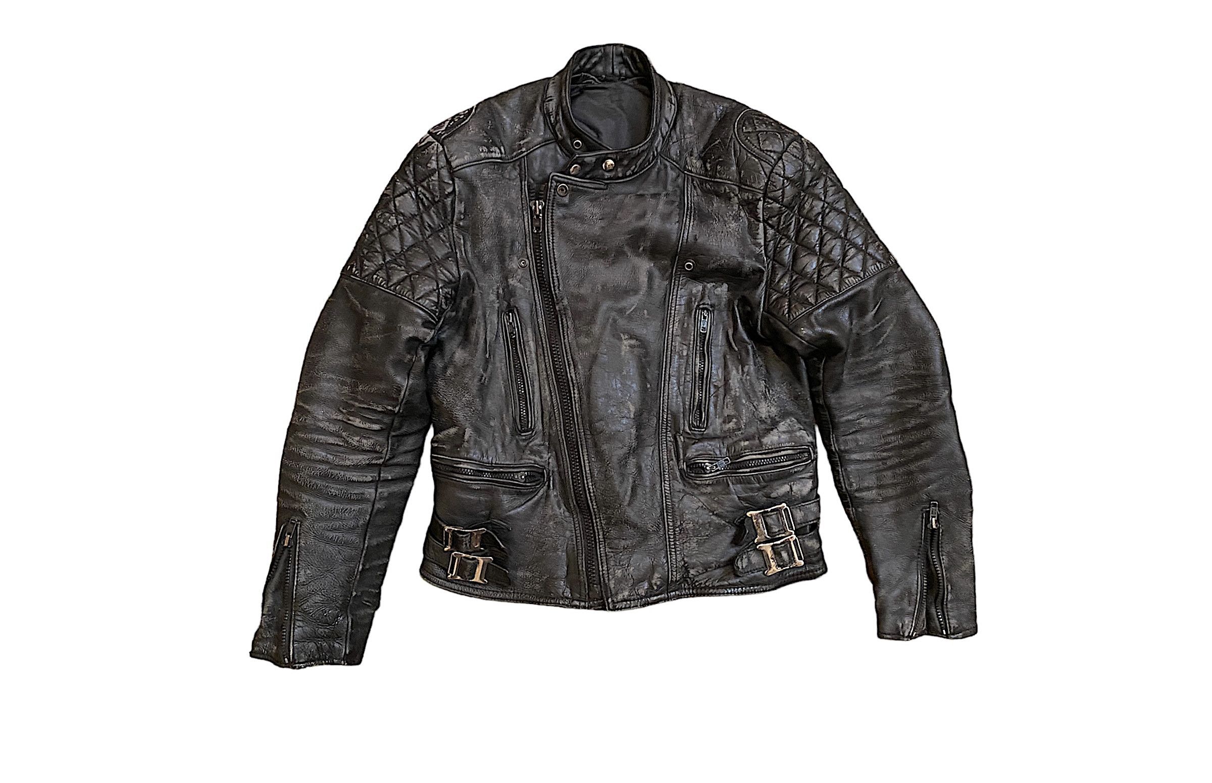 Mens Hells Angels Black Leather Jacket