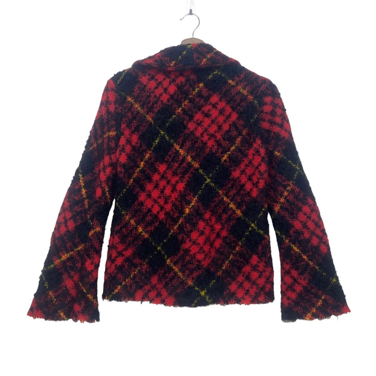 Comme des Garcons Tricot Comme des Garçons Red Check Mohair Jacket Size S / US 4 / IT 40 - 10 Thumbnail