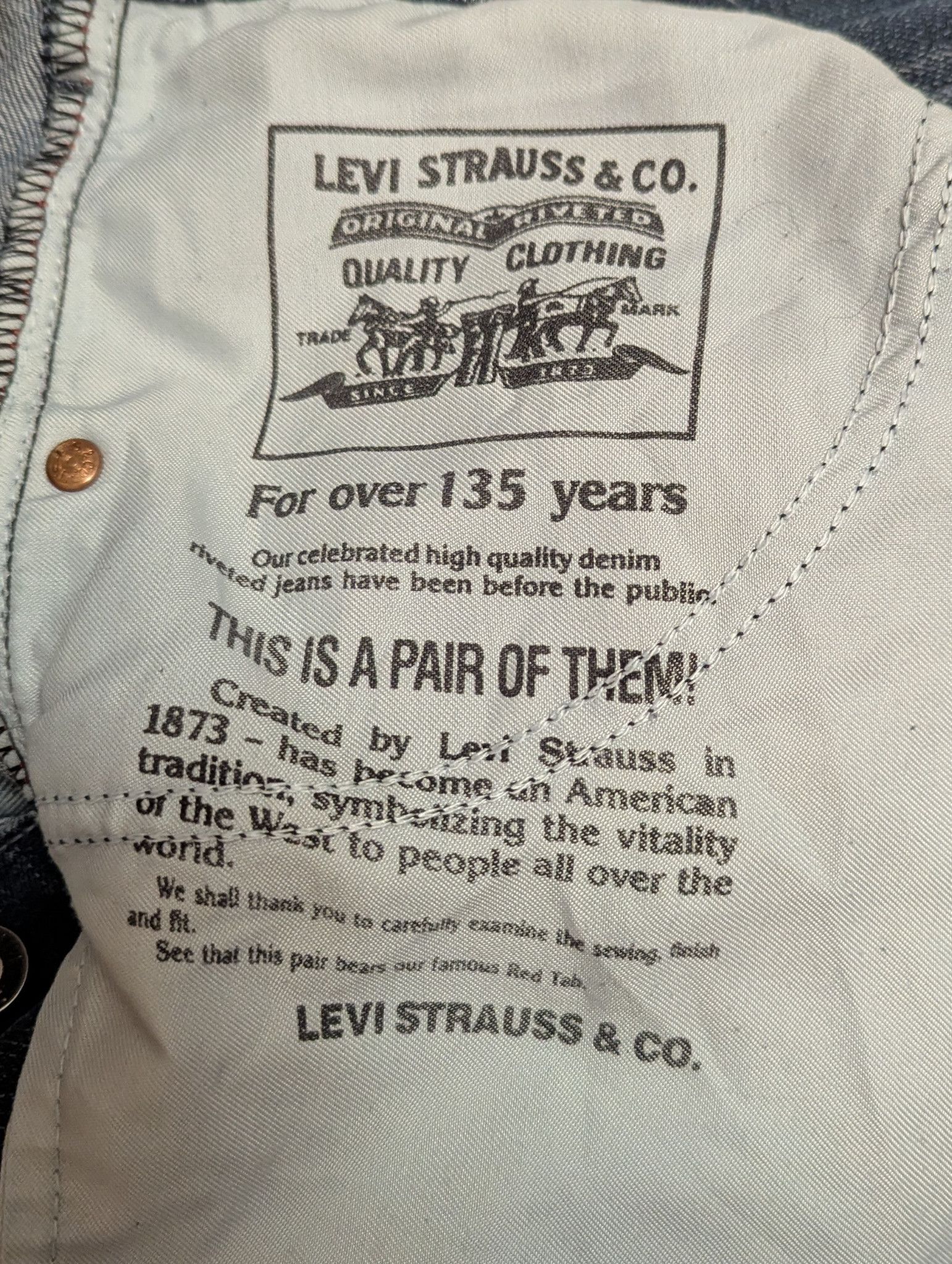 Levi's Levi’s Vintage Selvedge Jeans –Black Bat Special Edition–Y2K Size US 34 / EU 50 - 15 Thumbnail