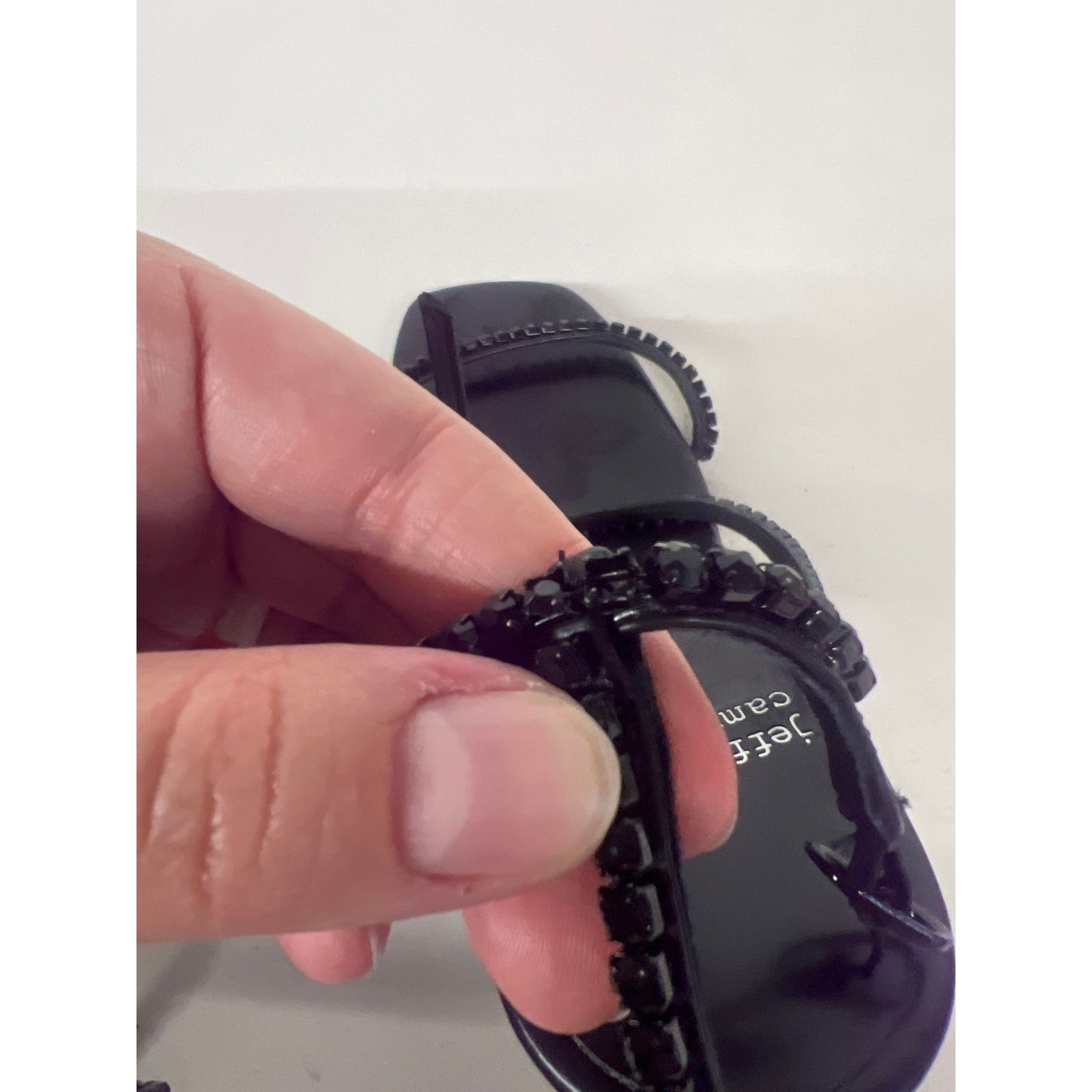 Jeffrey Campbell Jeffrey Campbell sz7.5 black strappy rhinestone sandal heels Size US 7.5 / IT 37.5 - 5 Thumbnail