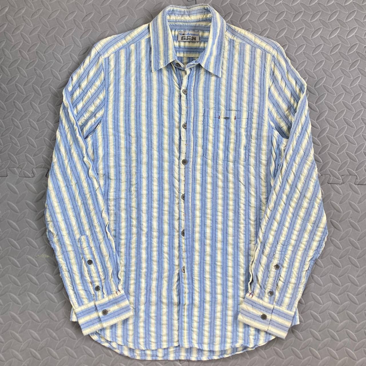 Vivienne Westwood Striped Crinkled Shirt Size US M / EU 48-50 / 2 - 1 Thumbnail