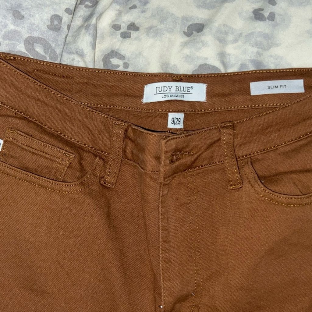 Judy Blue Judy Blue Brown High Rise Slim Fit Size 27" / US 4 / IT 40 - 3 Thumbnail