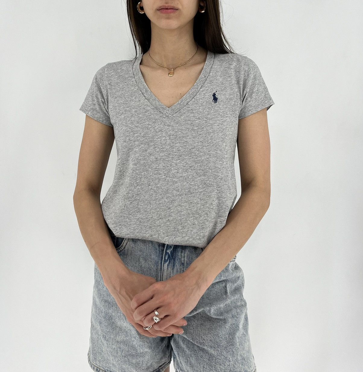 Polo Ralph Lauren × Ralph Lauren Vintage Y2K Polo Ralph Lauren Luxury Polo V Neck T-shirt Size XS / US 0-2 / IT 36-38 - 1 Thumbnail