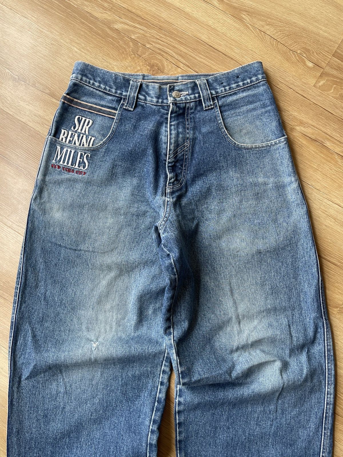 JNCO Vintage Sir Benni Miles Baggy Denim Jeans Y2K Hip Hop Skater Size US 31 - 13 Thumbnail