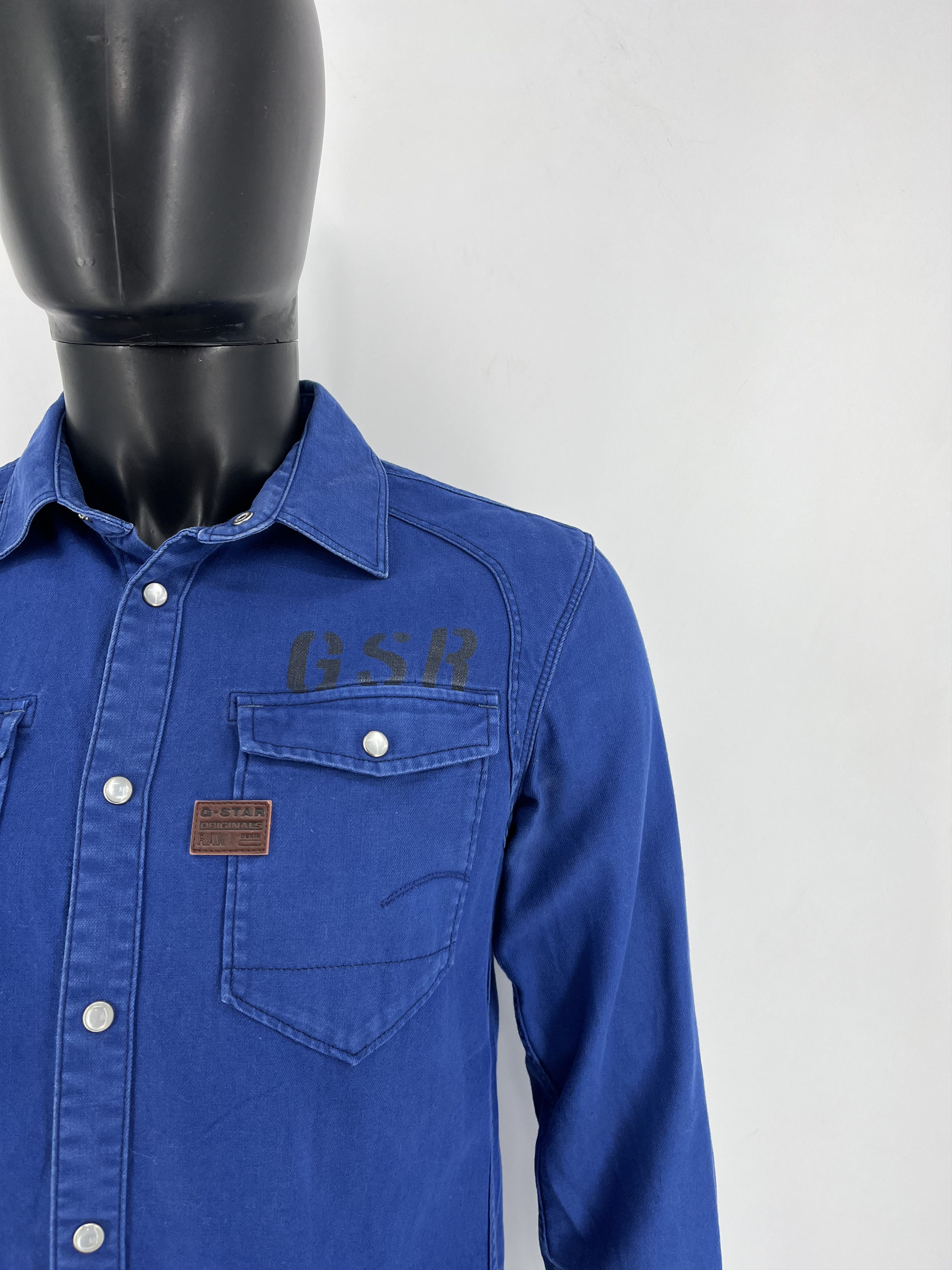 G-Star Vintage Y2K G Star Raw Men’s Navy Shirt With Big Logo Size US M / EU 48-50 / 2 - 6 Thumbnail