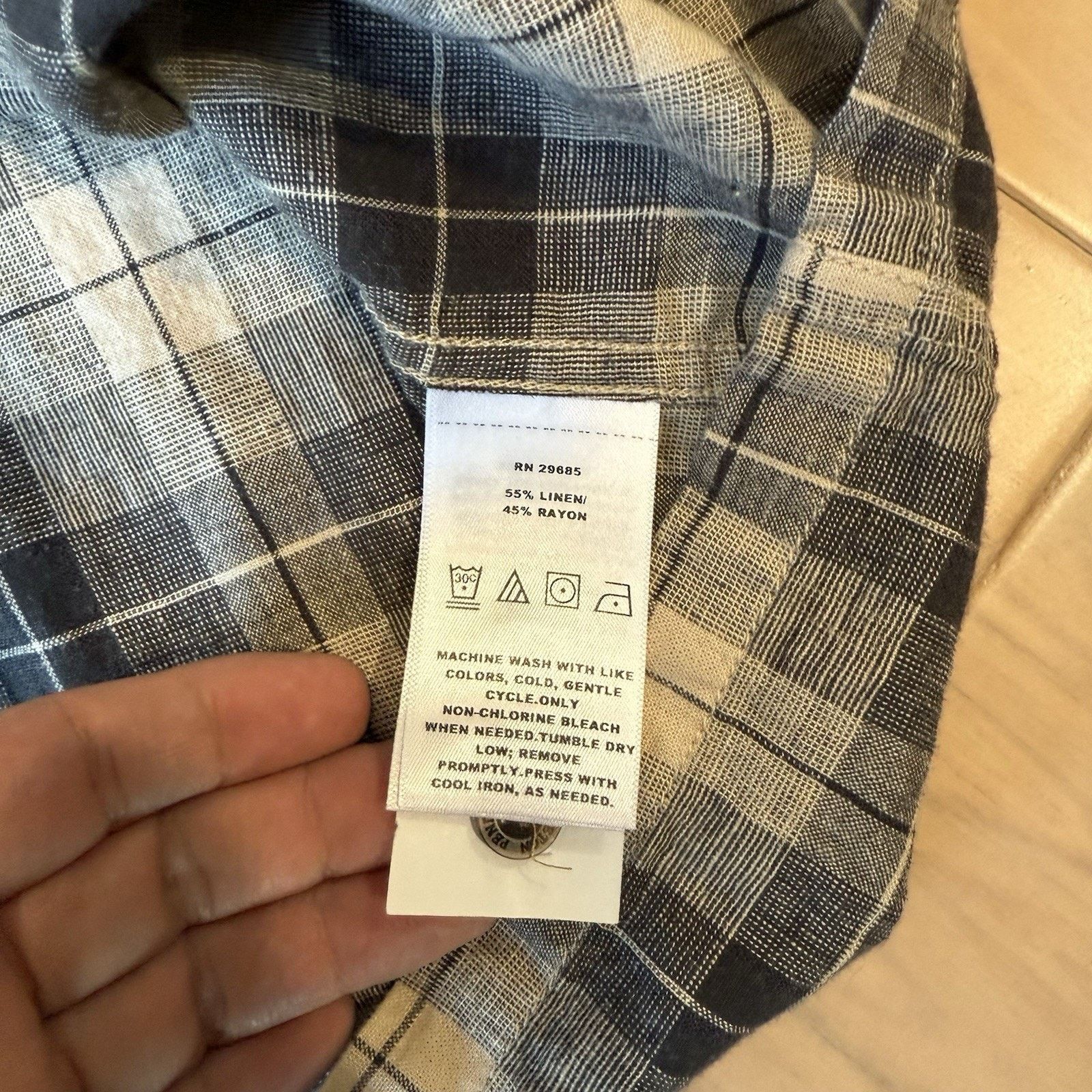Pendleton Pendleton Loop Collar Shirt Medium Multicolor Linen Rayon Size US M / EU 48-50 / 2 - 6 Thumbnail