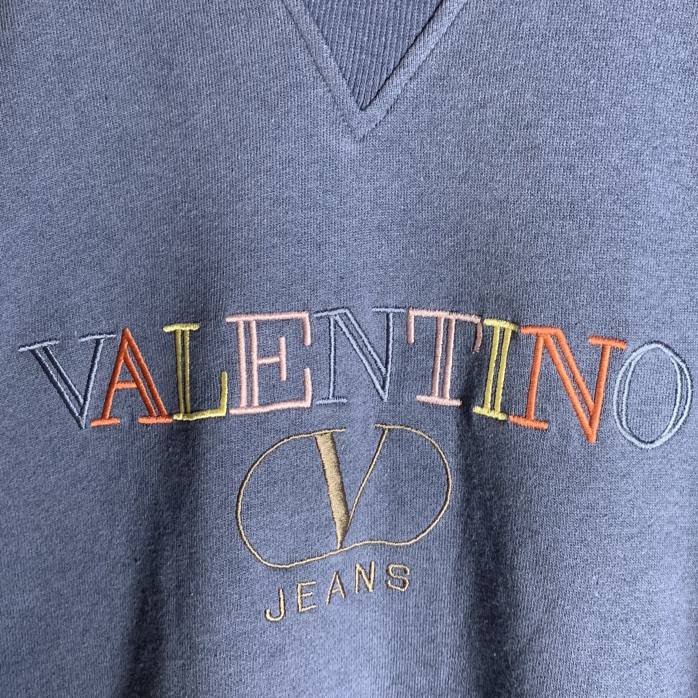 Valentino Vintage 90s Valentino Jeans Sweatshirt Crewneck Size US L / EU 52-54 / 3 - 3 Thumbnail