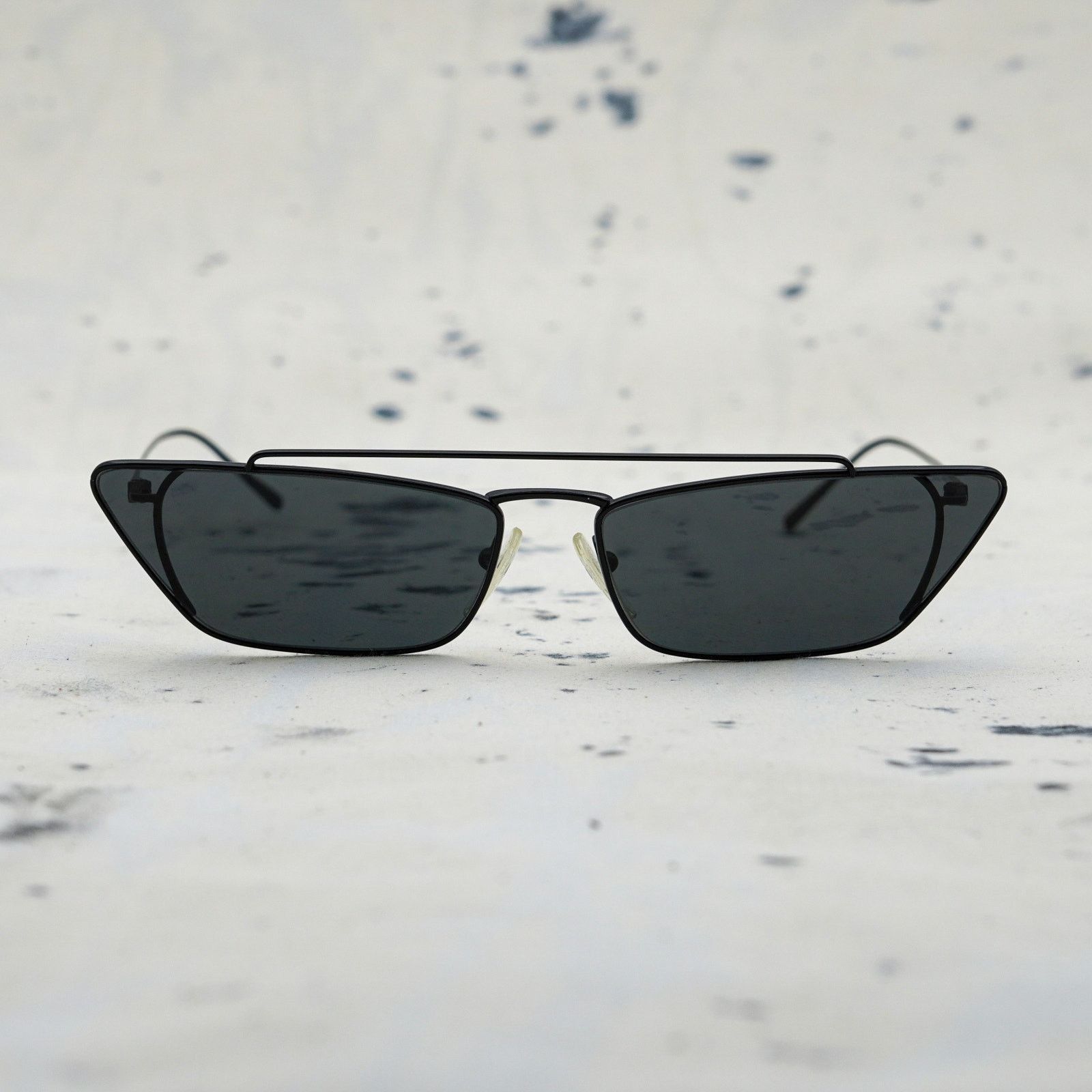Prada Prada spr 64u black slim rectangular cat eye sunglasses Size ONE SIZE - 2 Thumbnail