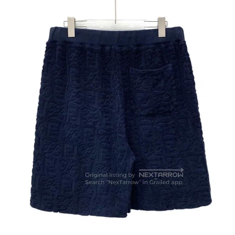 Fendi Fendi Navy blue logo embossed full print cotton leisure to Size US 34 / EU 50 - 2 Thumbnail