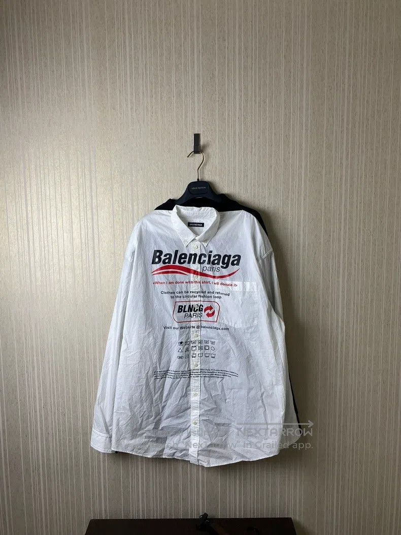 Balenciaga Balenciaga Faux Two-Piece Eco-Friendly Shirt Size US XS / EU 42 / 0 - 1 Thumbnail