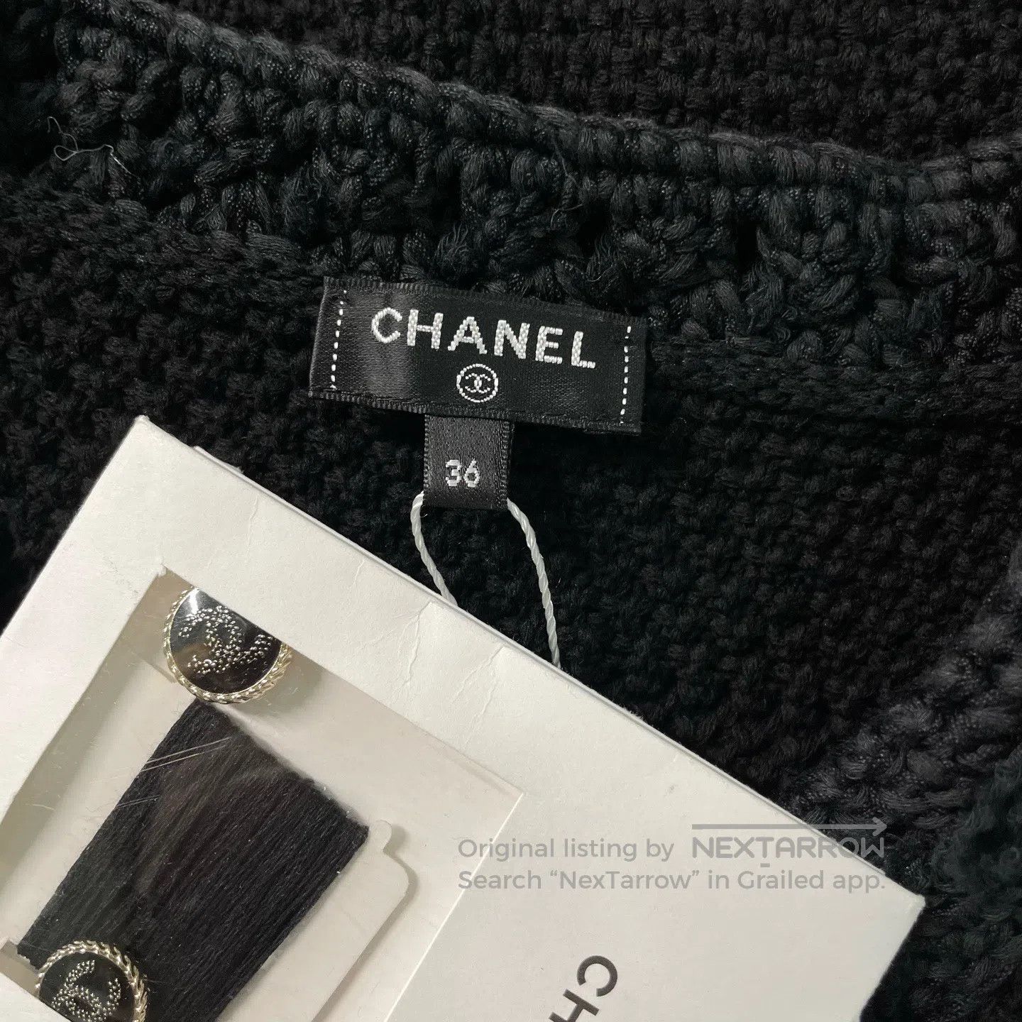 Chanel Chanel Black Crochet Short Open Cardigan| Size XS / US 0-2 / IT 36-38 - 4 Thumbnail