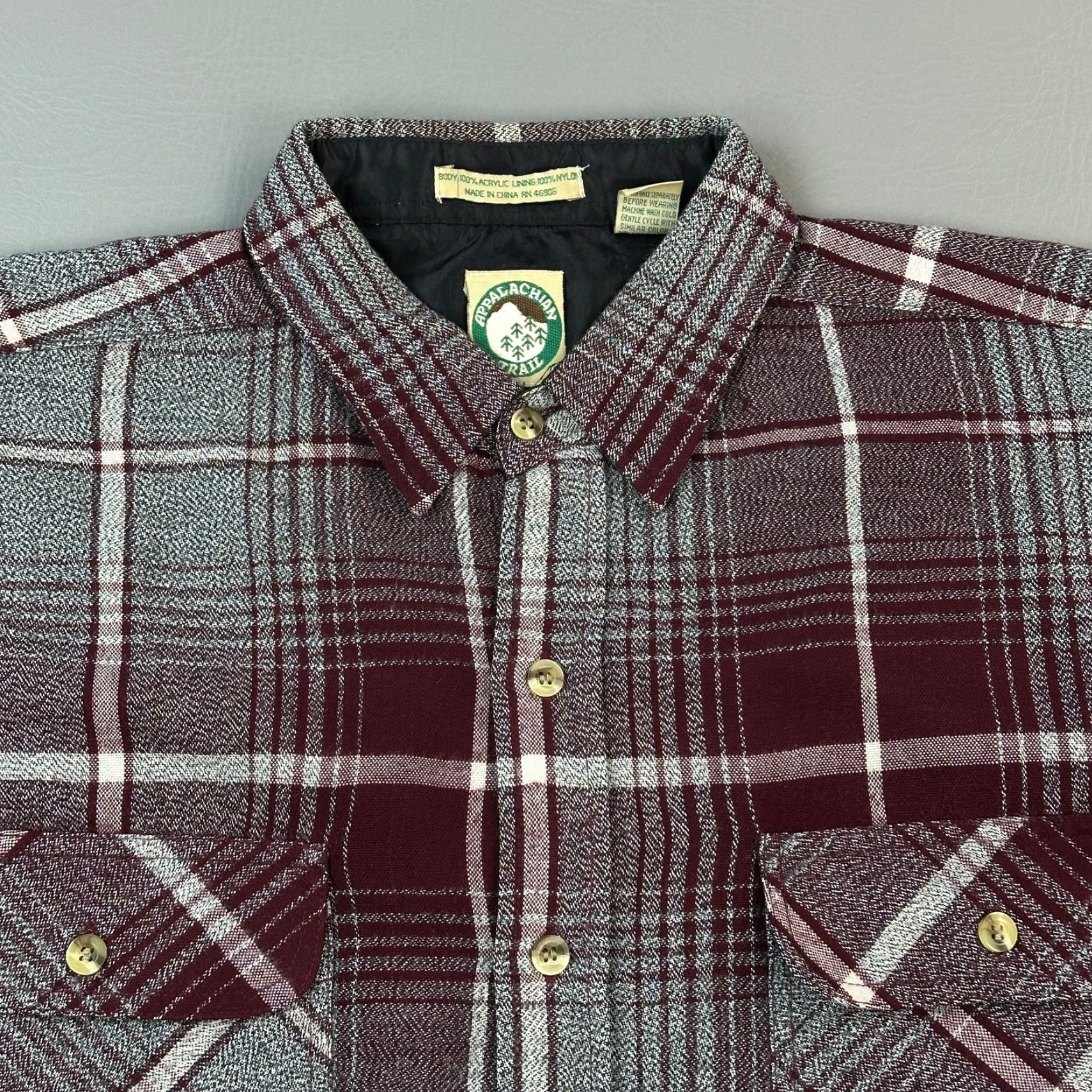Vintage VINTAGE Appalachian Trail Shirt Mens Large Plaid Acrylic Flannel Long Sleeve 90s Size US L / EU 52-54 / 3 - 2 Thumbnail