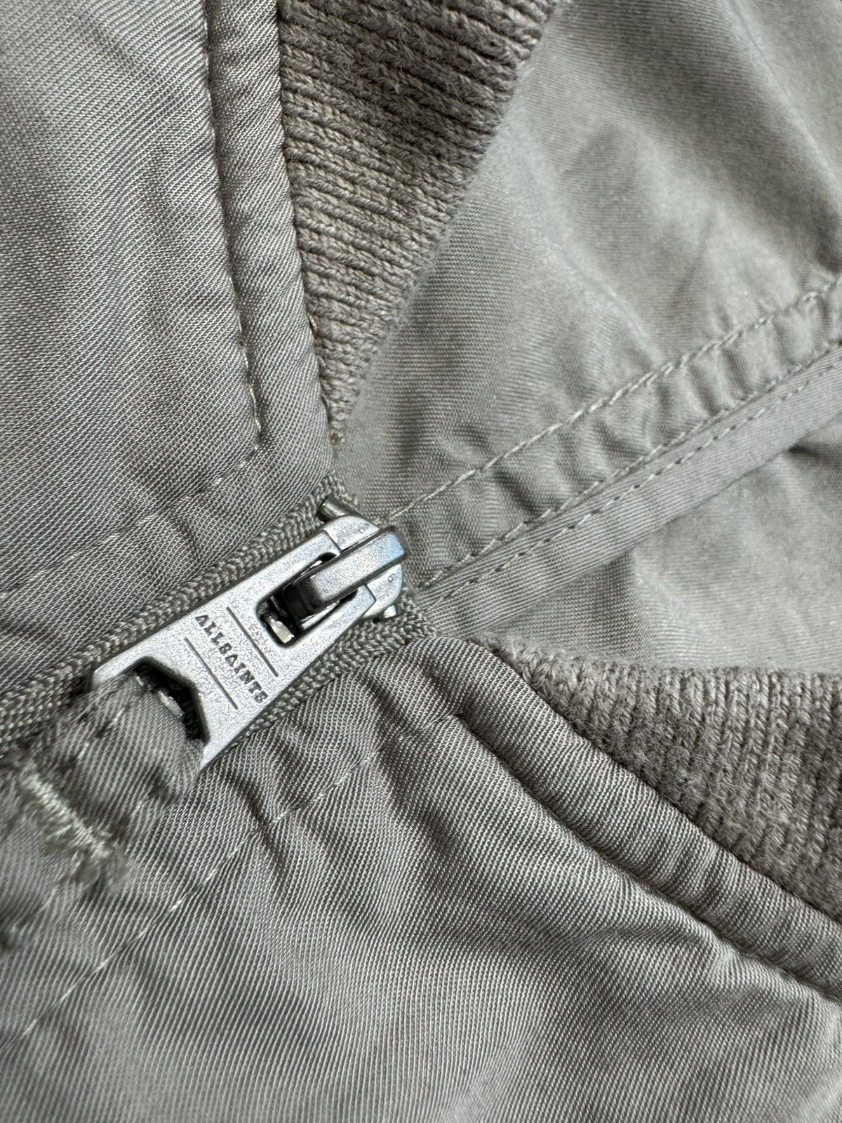 Allsaints Allsaints Nylon Bomber Jacket Full Zip Beige Size M Size US M / EU 48-50 / 2 - 6 Thumbnail