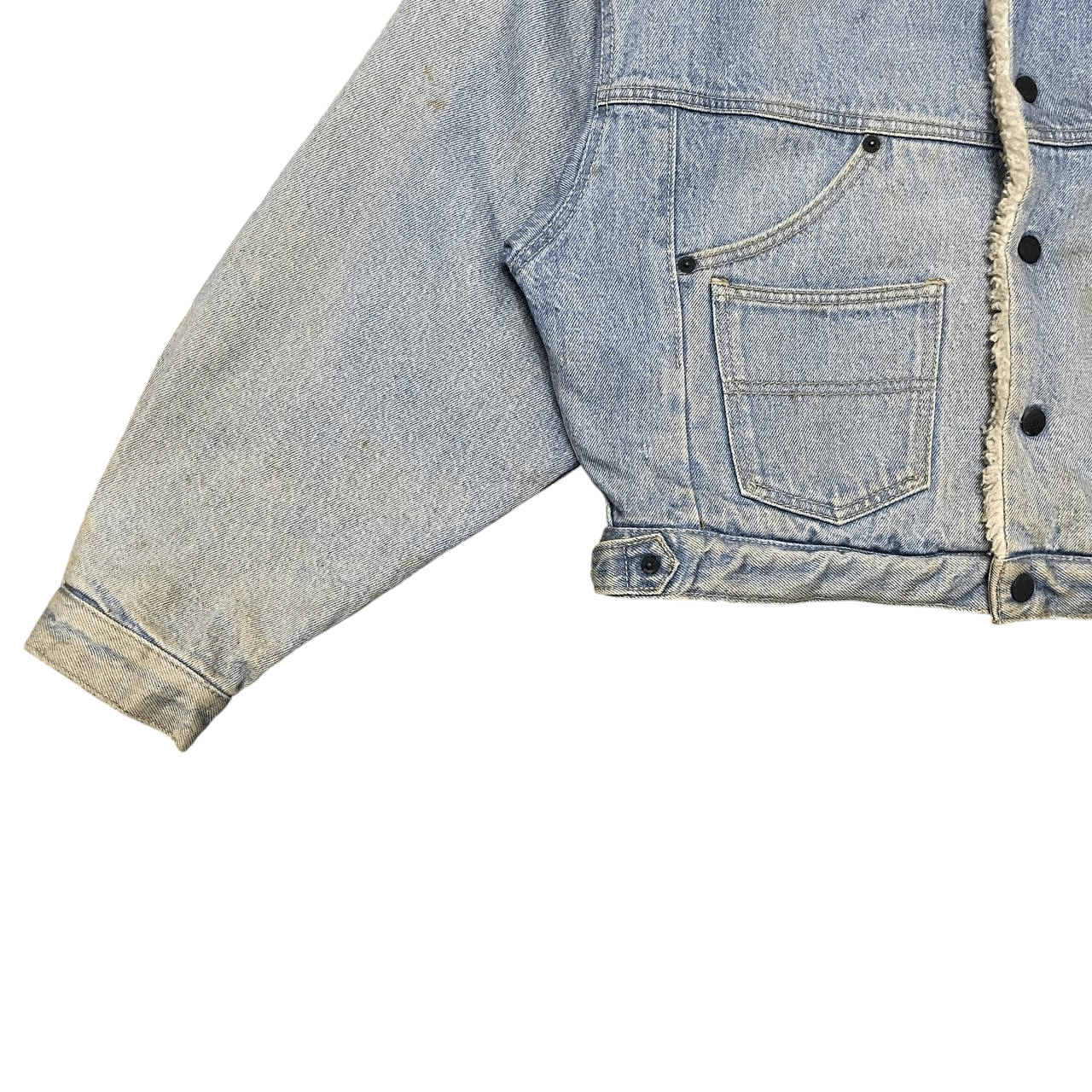Big John Vintage Big John Cropped Sherpa Lined Denim Jacket Size US S / EU 44-46 / 1 - 3 Thumbnail