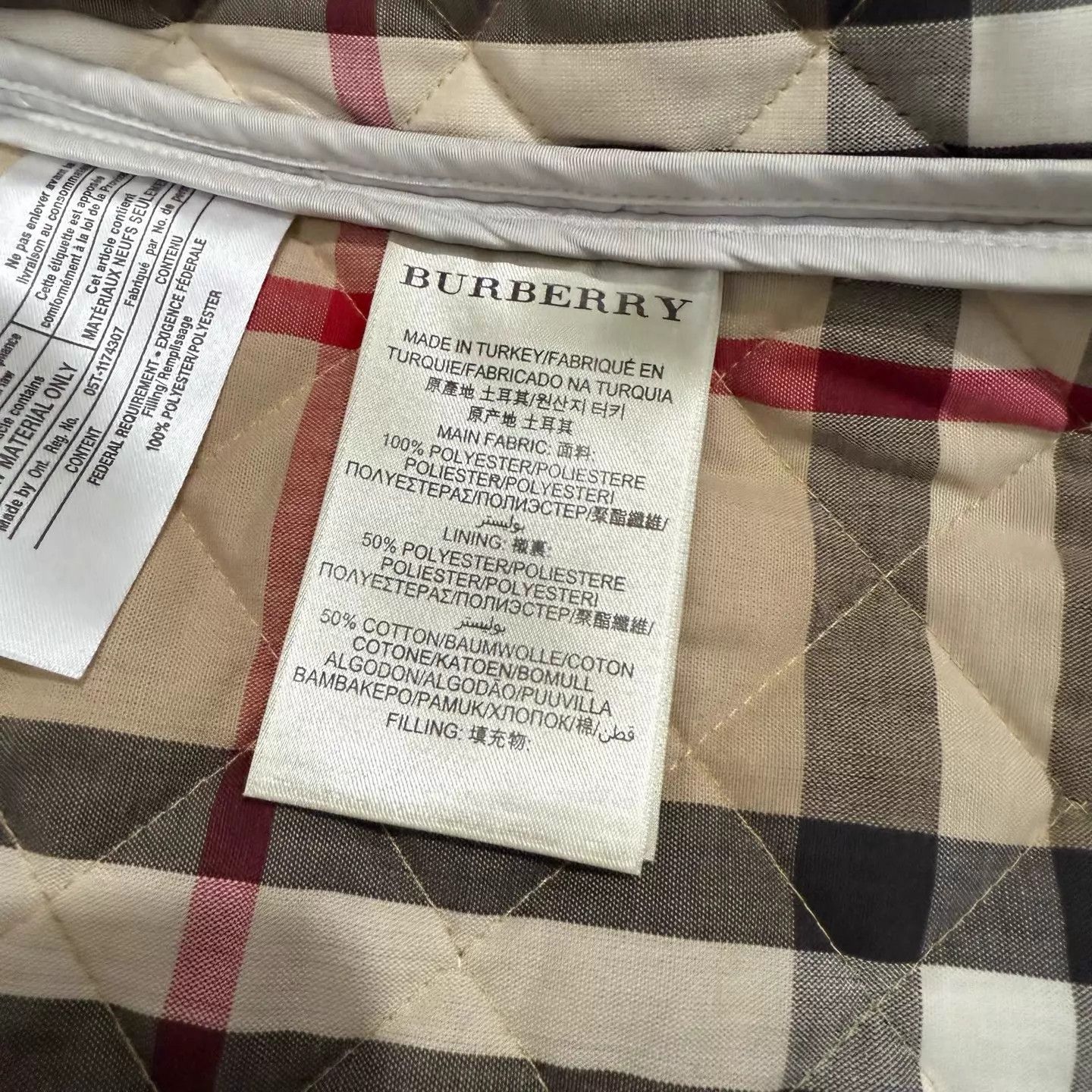 Burberry Burberry white check puffer jacket XL 99 new Size XL / US 12-14 / IT 48-50 - 5 Thumbnail