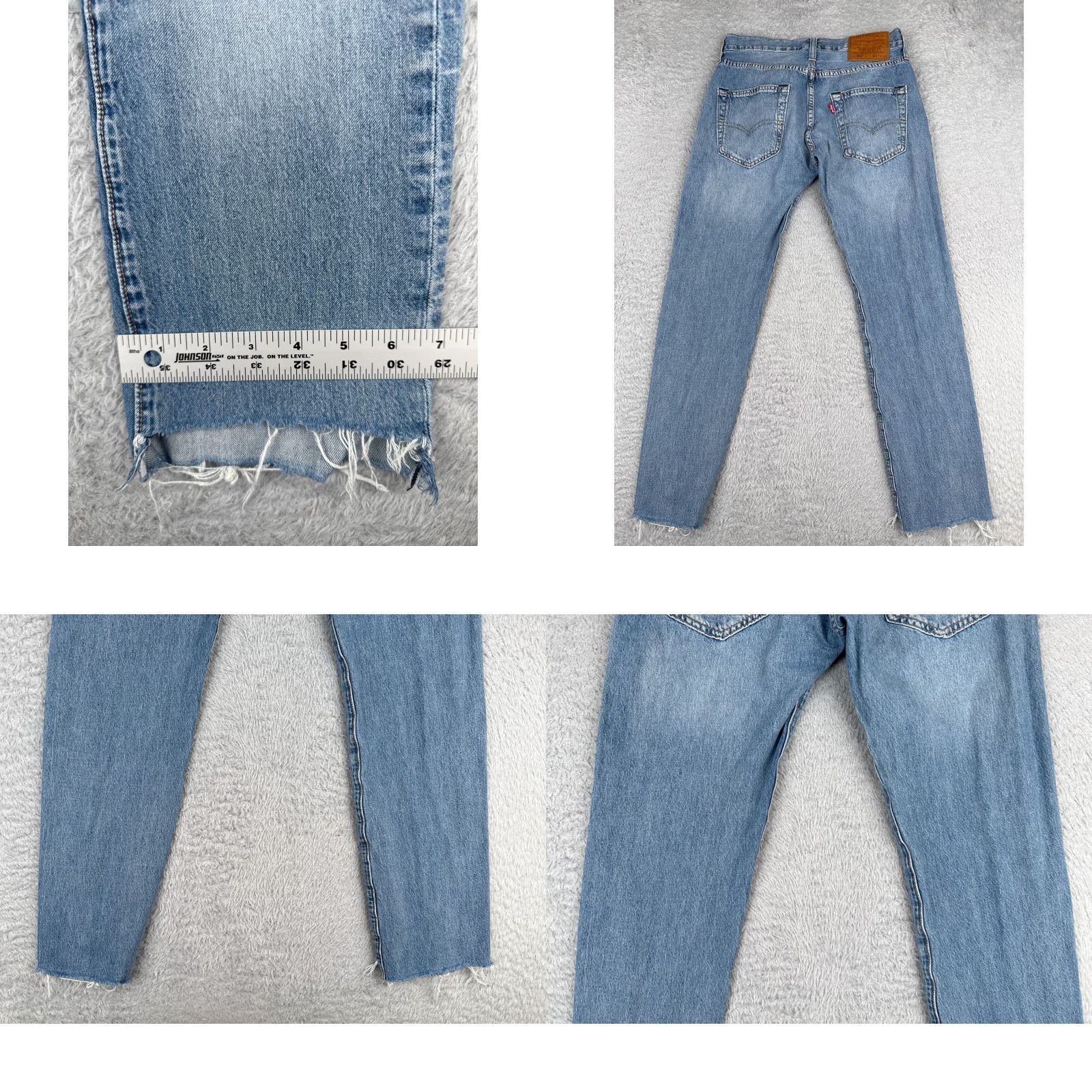 Levi's VINTAGE Levi's 501 Jeans Pants Adult 28 Blue Denim Button Fly 100% Cotton 26x27 Regular Fit Mid Rise Straight 5-Pocket Mens Jeans Size US 28 / EU 44 - 10 Thumbnail
