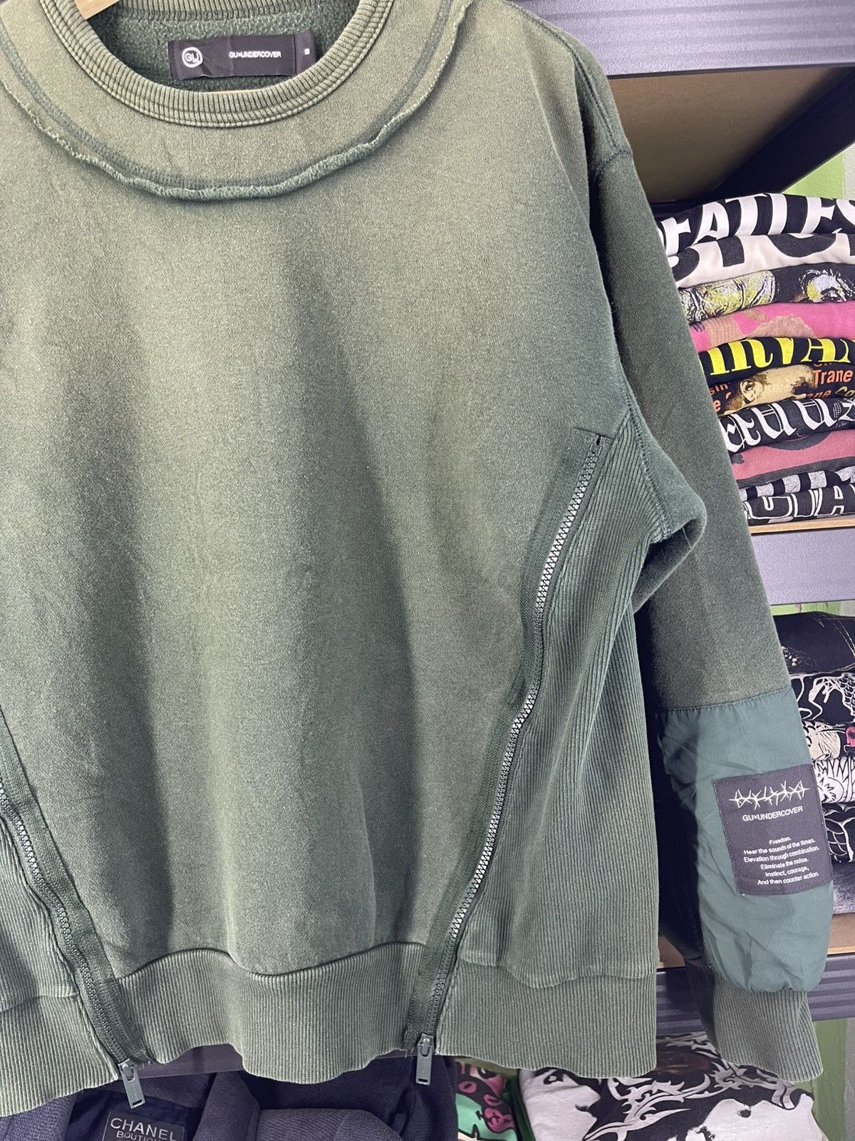 GU × Undercover GU x Undercover Dark Green Design Sweatshirt Size US M / EU 48-50 / 2 - 3 Thumbnail