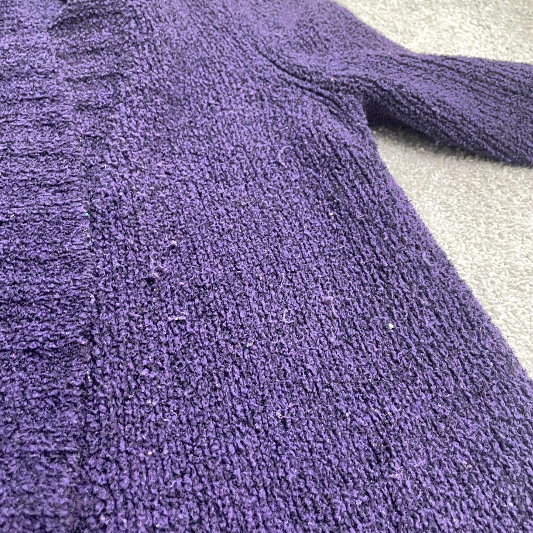 Vintage Chico's Open Cardigan Womens 0 Us4 Purple Chunky Knit Classic Casual Shirt Sweater Womens Size S / US 4 / IT 40 - 3 Thumbnail