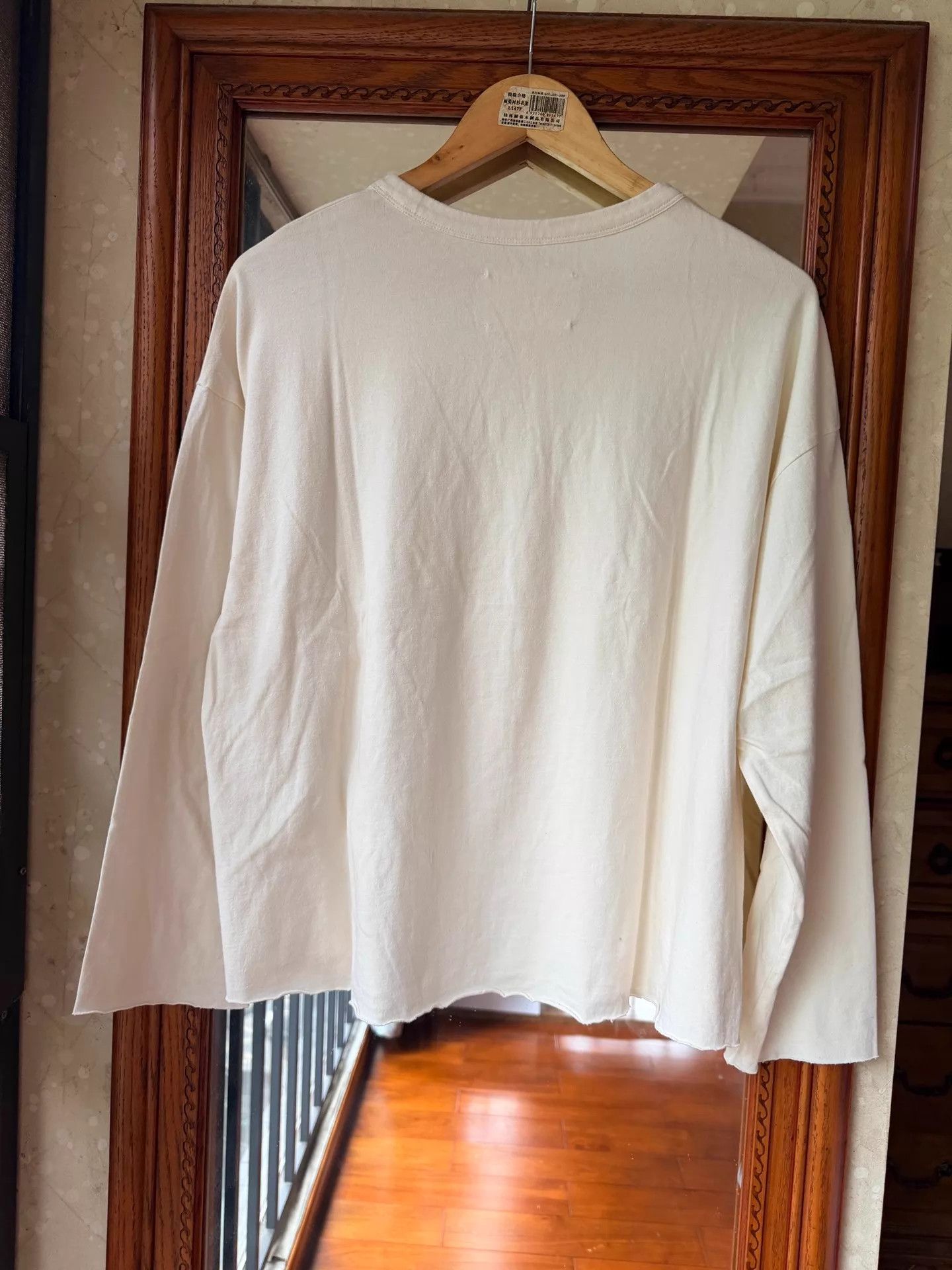 Other Chi Ji Natural Rolled Hem Cream Cotton Tee Size S / US 4 / IT 40 - 6 Thumbnail