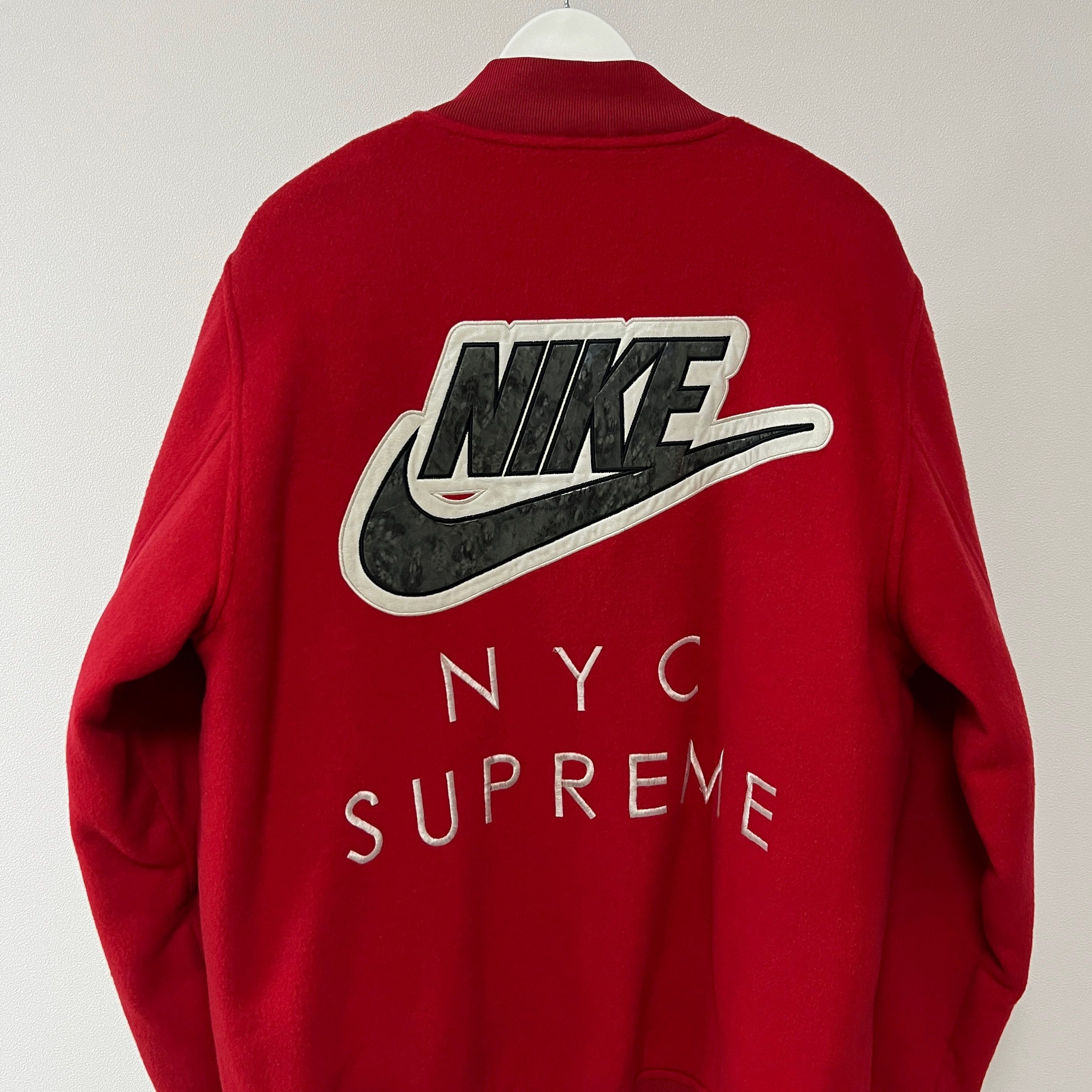 Nike × Supreme Supreme Nike SB Varsity Jacket Red 2007 Size US XL / EU 56 / 4 - 3 Thumbnail