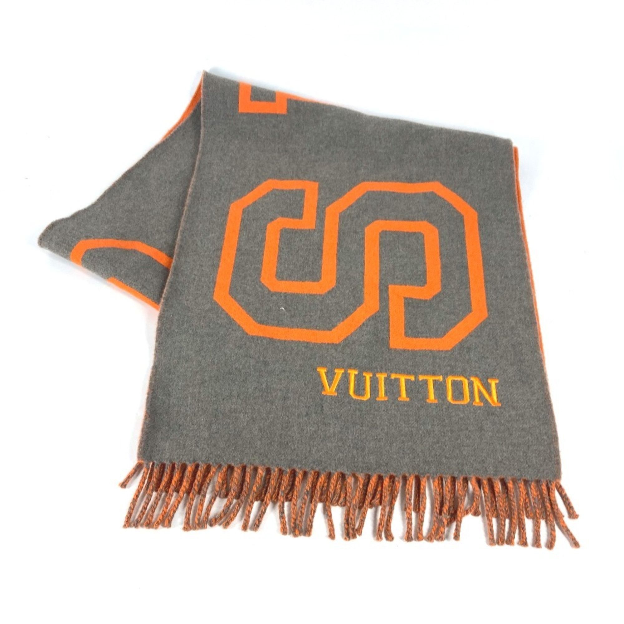 Louis Vuitton LOUIS VUITTON MP2153 Bicolor Echarpe City Fluo Scarf Wool Cashmere Men's Orange Size ONE SIZE - 1 Thumbnail