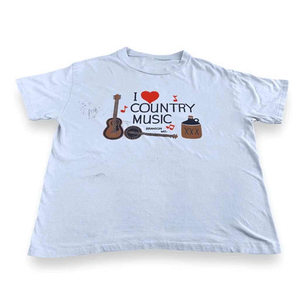 Vintage VINTAGE I Love Country Music Shirt Blue 80s Moonshine Branson MO T-Shirt Men Large-XSmall Size US L / EU 52-54 / 3 - 2 Thumbnail
