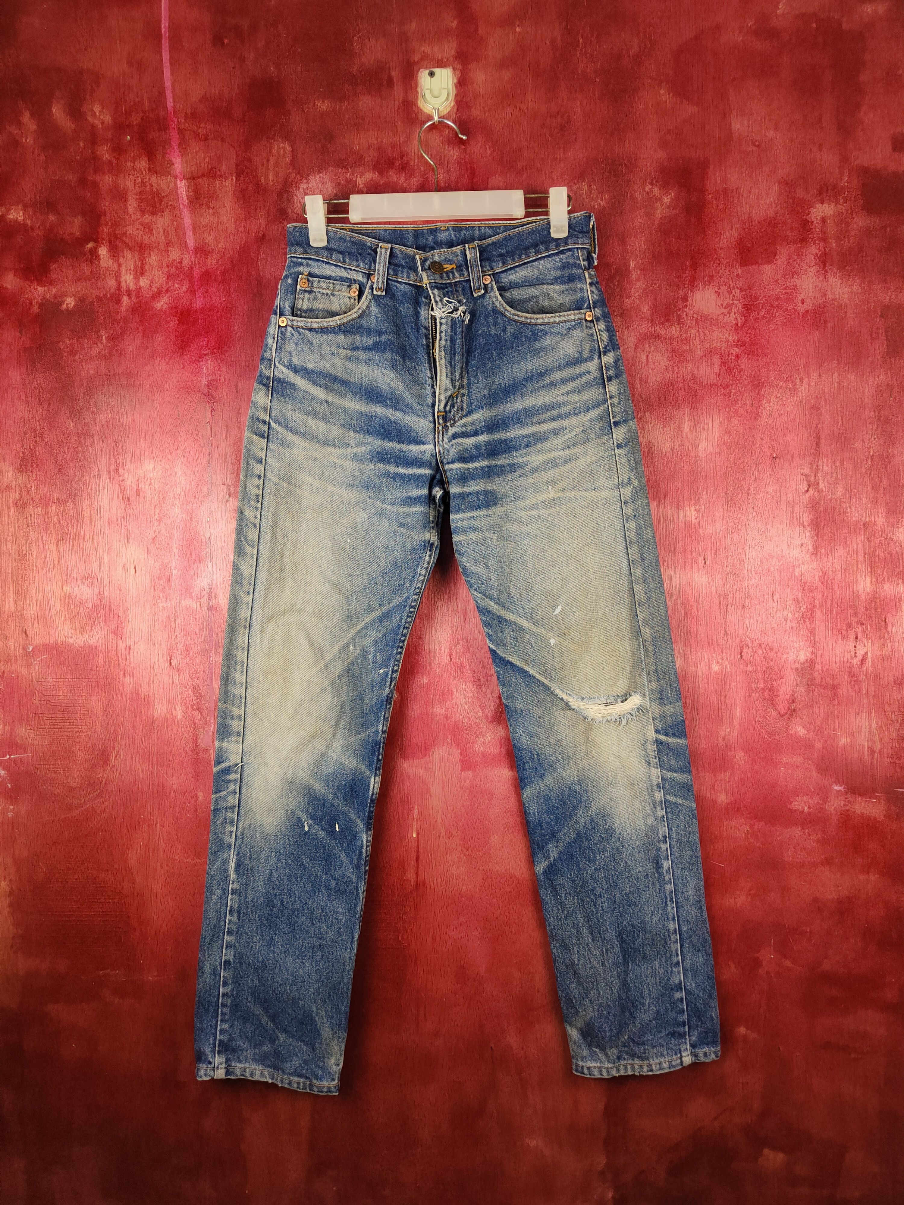 DL 505 Levi's vintage Distressed ripped Denim #S1595