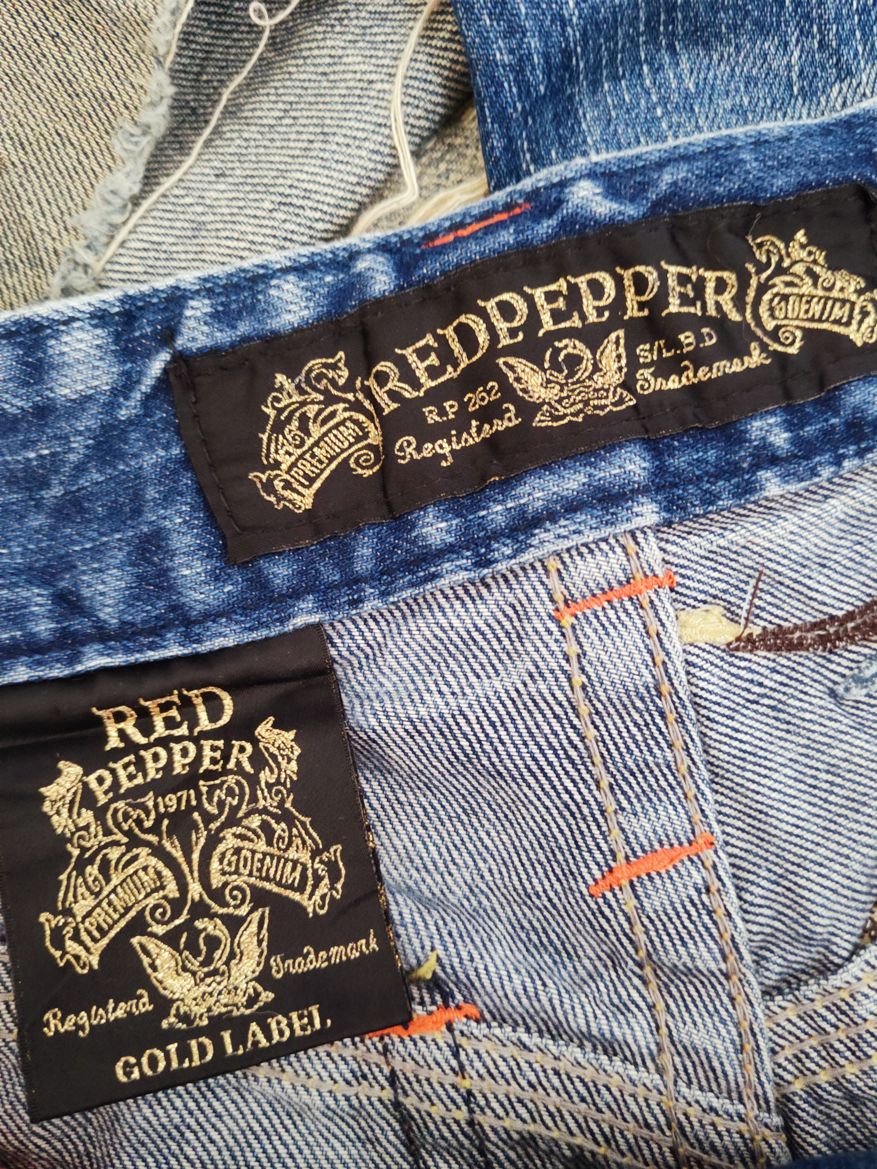 Japanese Brand Redpepper Blue Distressed Ripped Jeans #S2698 Size 31" - 23 Thumbnail