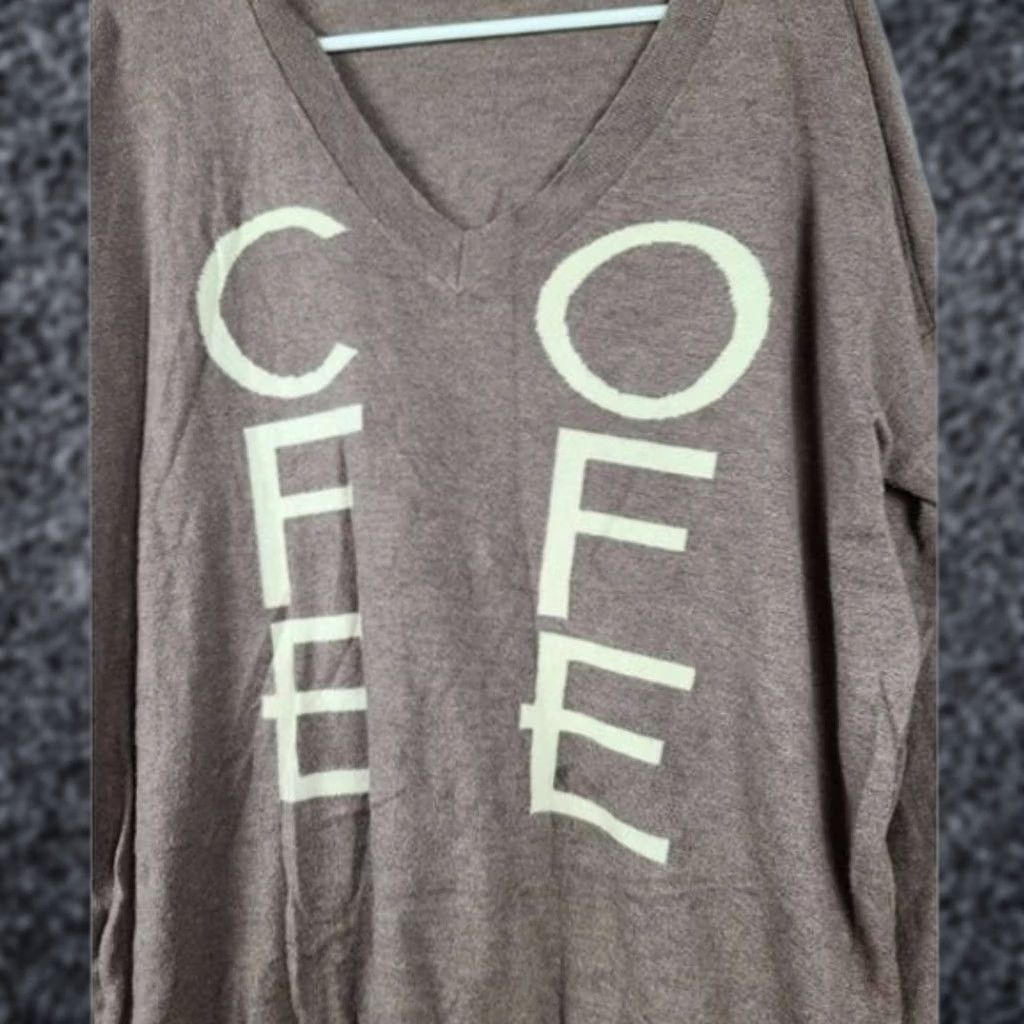 Vintage Hem & Thread Womens Coffee BOHO Sweater Large Brown Pullover Casual Novelty Size L / US 10 / IT 46 - 1 Thumbnail