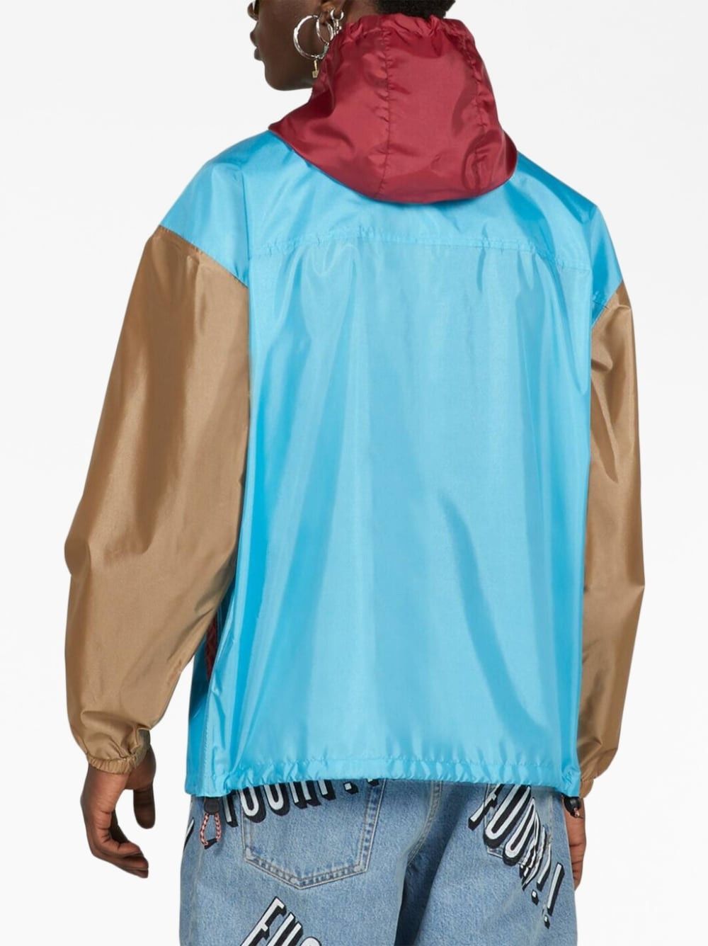Gucci o1s1wg110225 Silk Nylon Hooded Jacket in Multicolor Size US XL / EU 56 / 4 - 4 Thumbnail