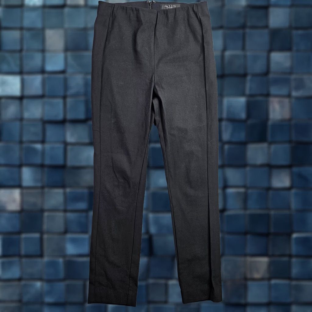 Rag & Bone rag & bone Black Slim Pants Women's 8 Back Zip Casual Modern Fit Pants Womens Black 90s Outdoor Style Mens? Size 30" / US 8 / IT 44 - 1 Thumbnail