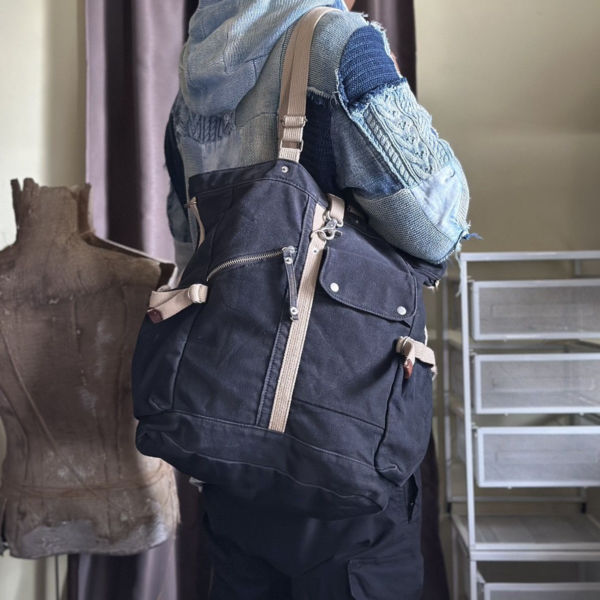 バッグ THE WORLD IS YOURS PAISLY TRAVEL BAG 50 Japanese Brand × THE WORLD IS YOURS The World Is Yours Black