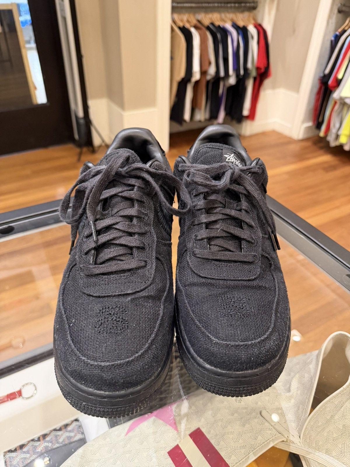 Nike × Stussy Stussy x Nike Air Force 1 Low ‘Stussy Black’ Size US 12 / EU 45 - 5 Thumbnail