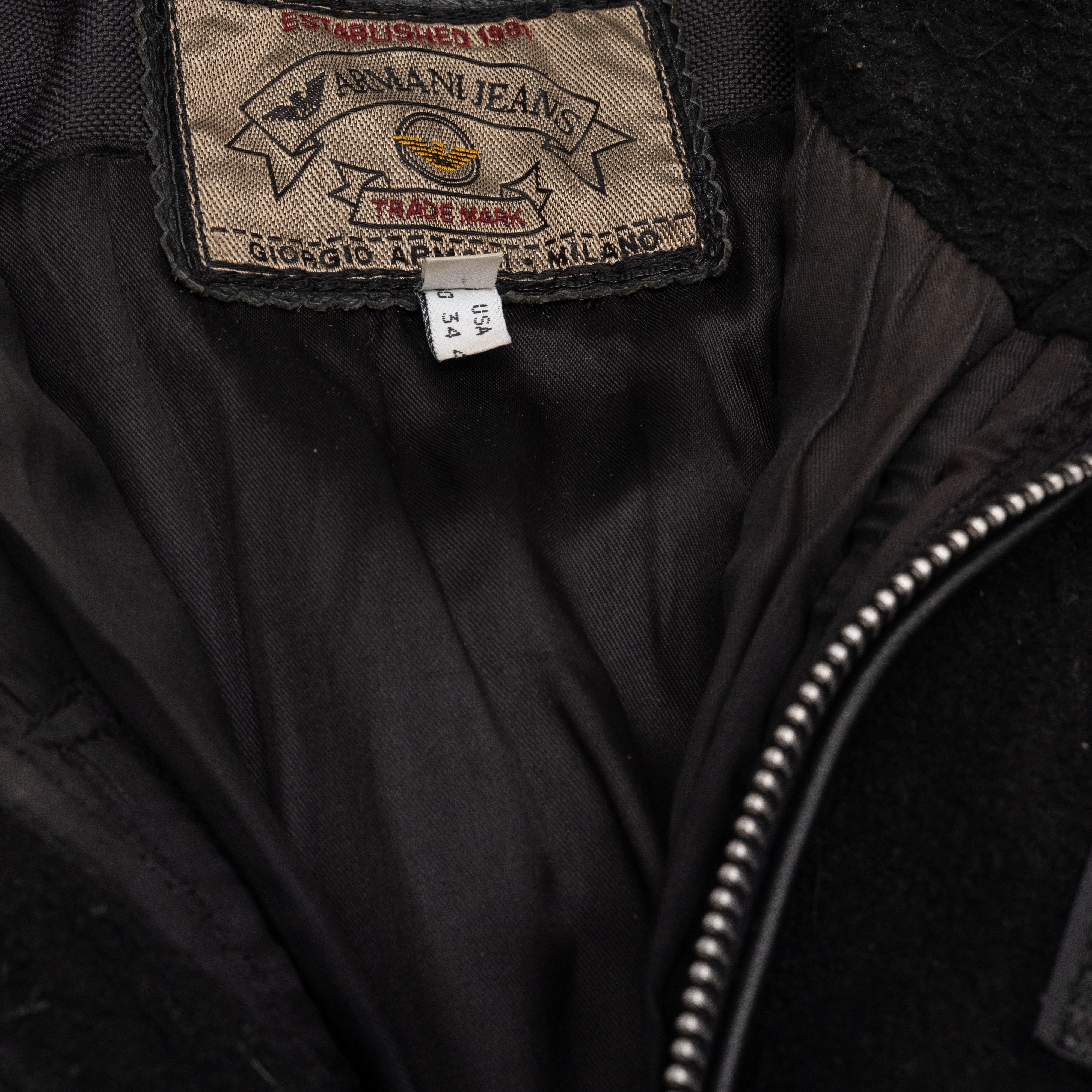 Giorgio Armani *No Tariff* ARMANI JEANS Rare Vintage 90s Leather Parka Size US L / EU 52-54 / 3 - 11 Thumbnail