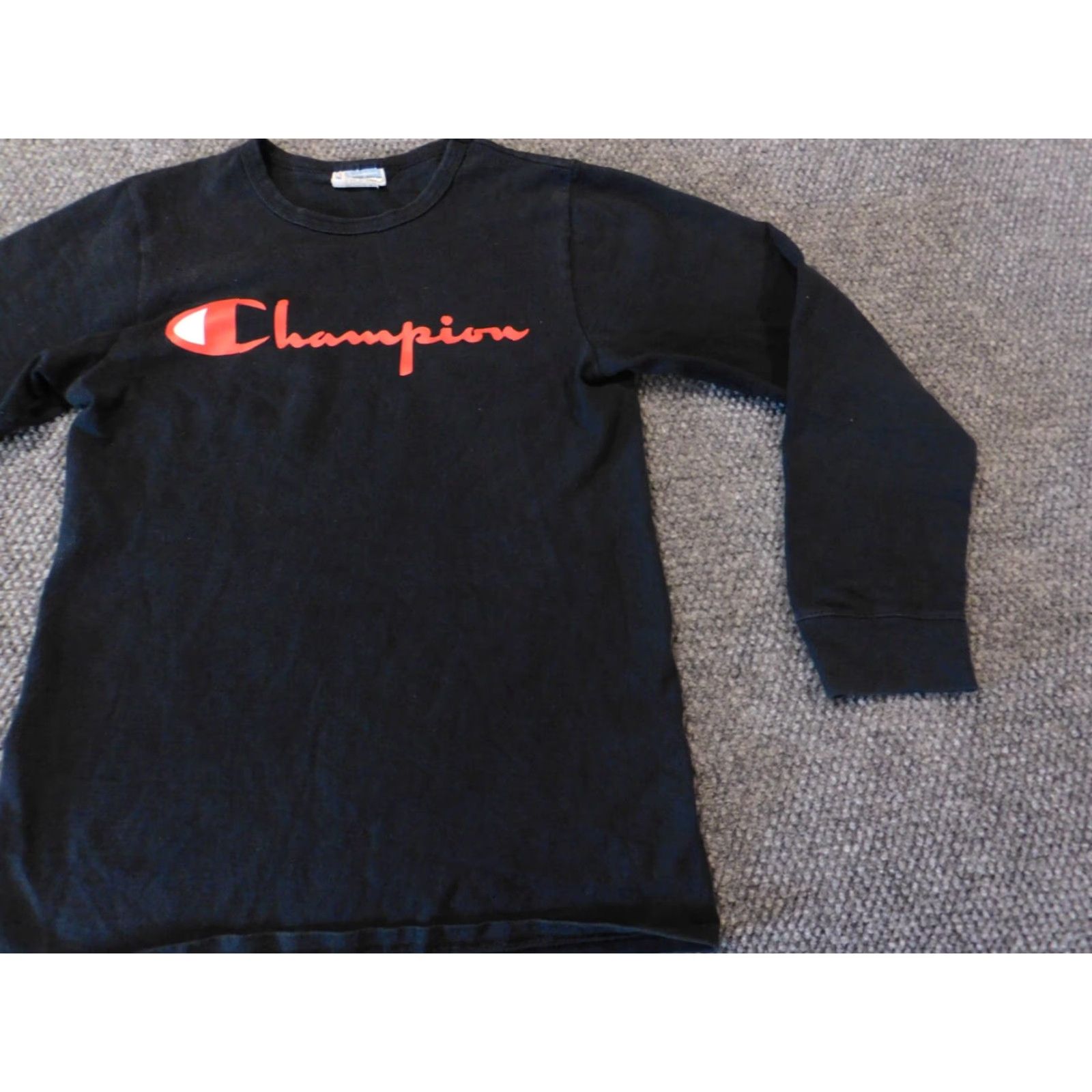Champion Champion Mens Shirt S Black logo classic long sleeve Size US S / EU 44-46 / 1 - 3 Thumbnail