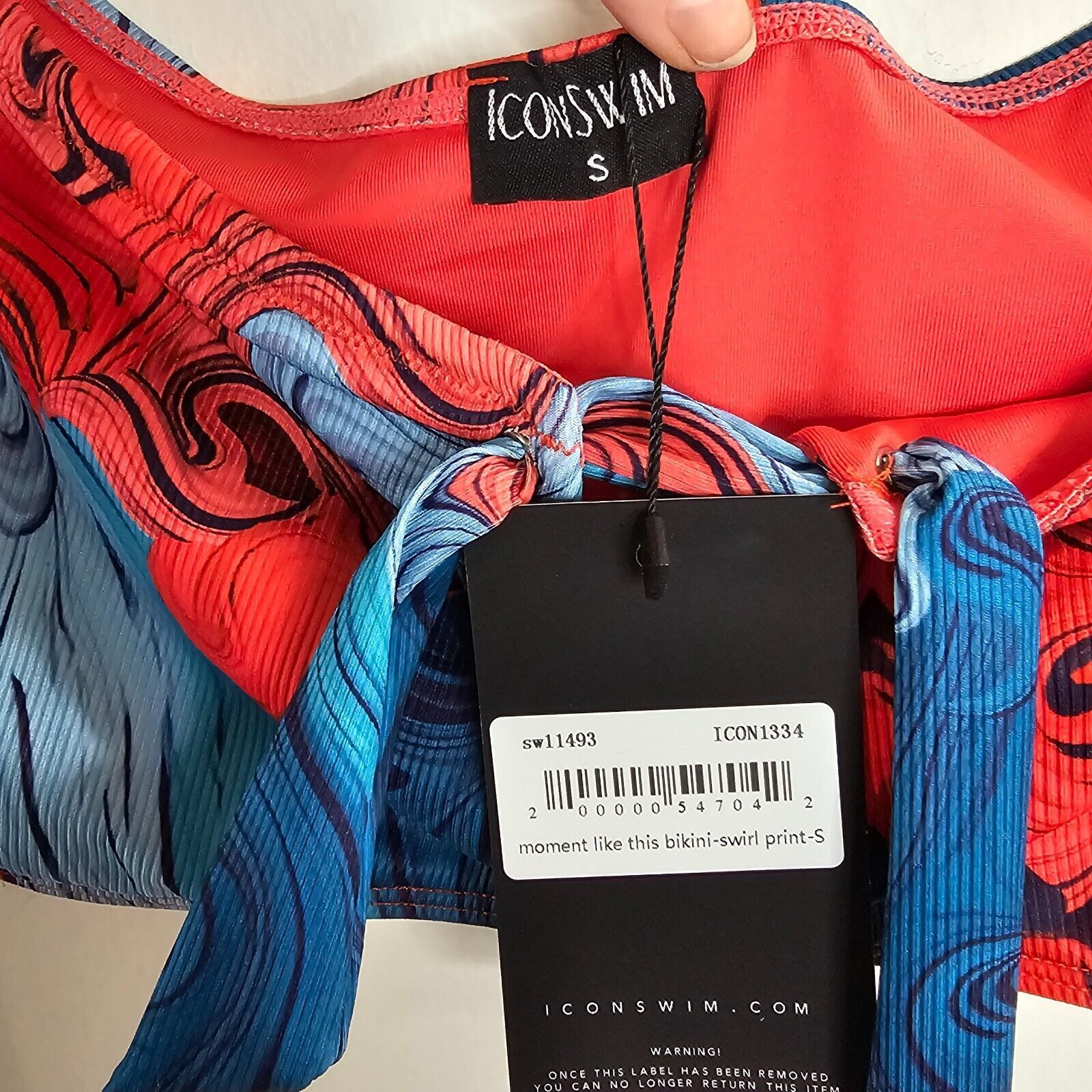 Other NWT Icon Swim Moment Like This Bikini Print Long Sleeve Top Size S / US 4 / IT 40 - 4 Thumbnail
