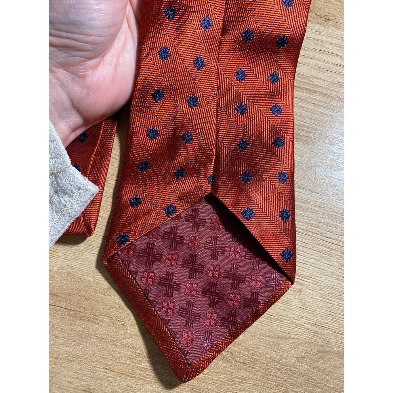 Daniel Hechter Daniel Hechter Paris Red Blue Flower Neck Tie, MSRP $89 Size ONE SIZE - 5 Thumbnail
